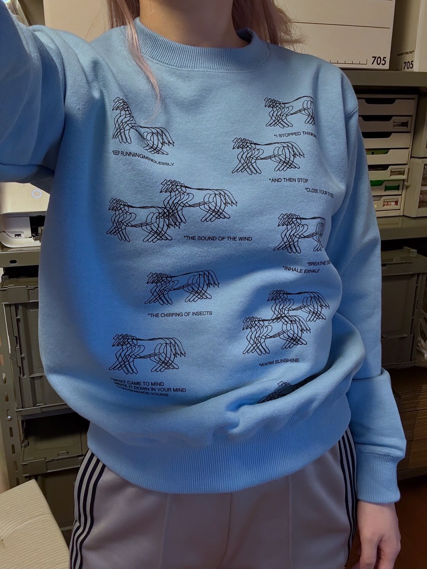 RUNNING DOGS SWEAT : SAX ※次回最短入荷4月下旬以降を予定