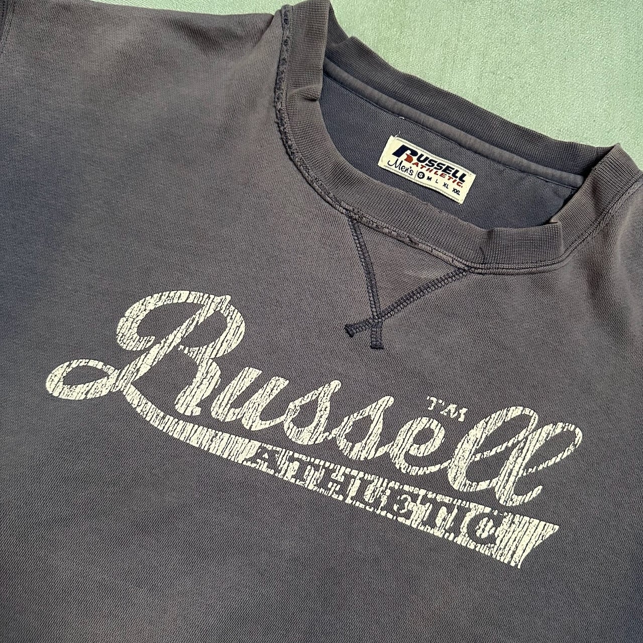 90s~ RUSSELL 鬼フェード ダメージ ラッセル スウェット トレーナー