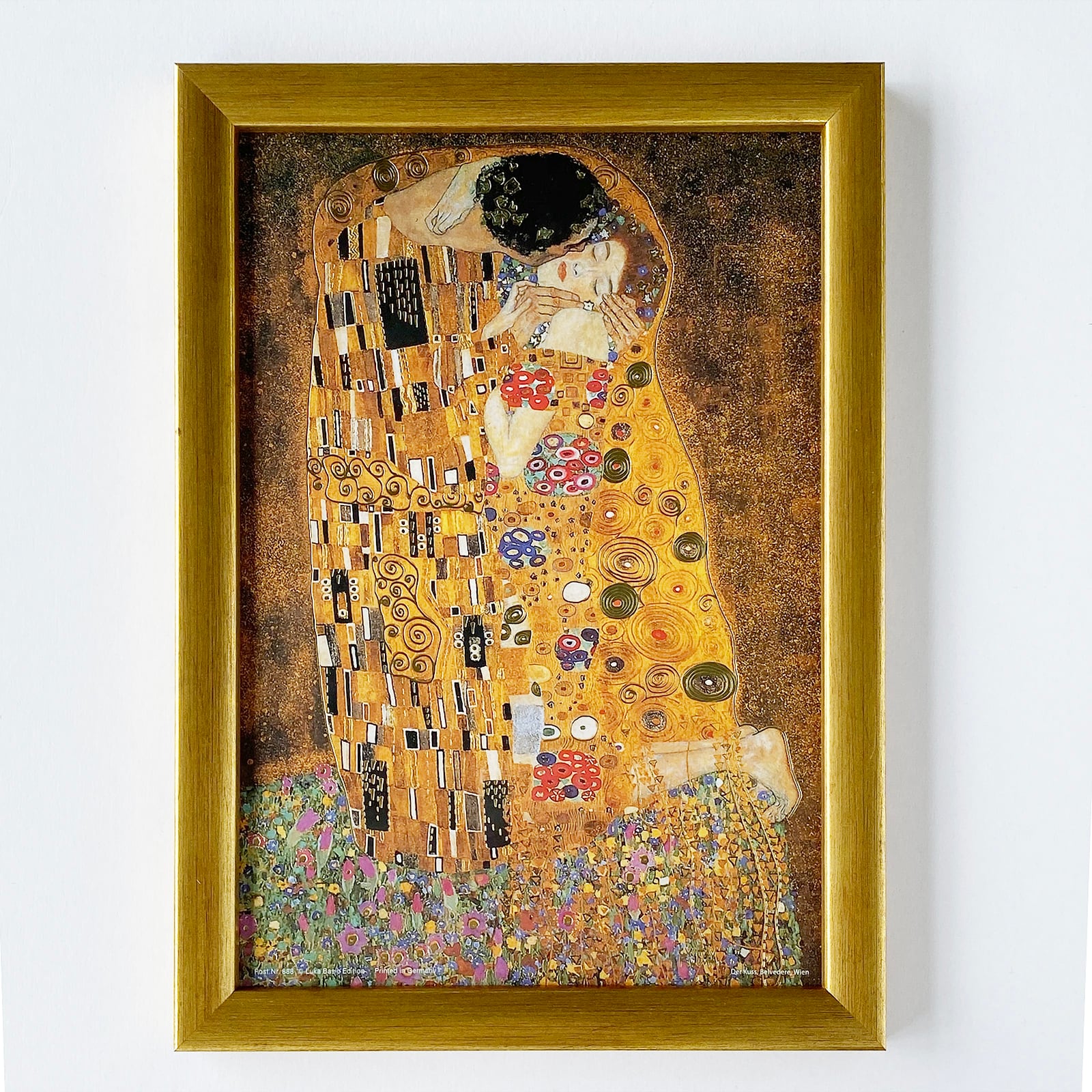 クリムト フレームポスター『接吻』複製画 A4 FLAME-888 | paperstory