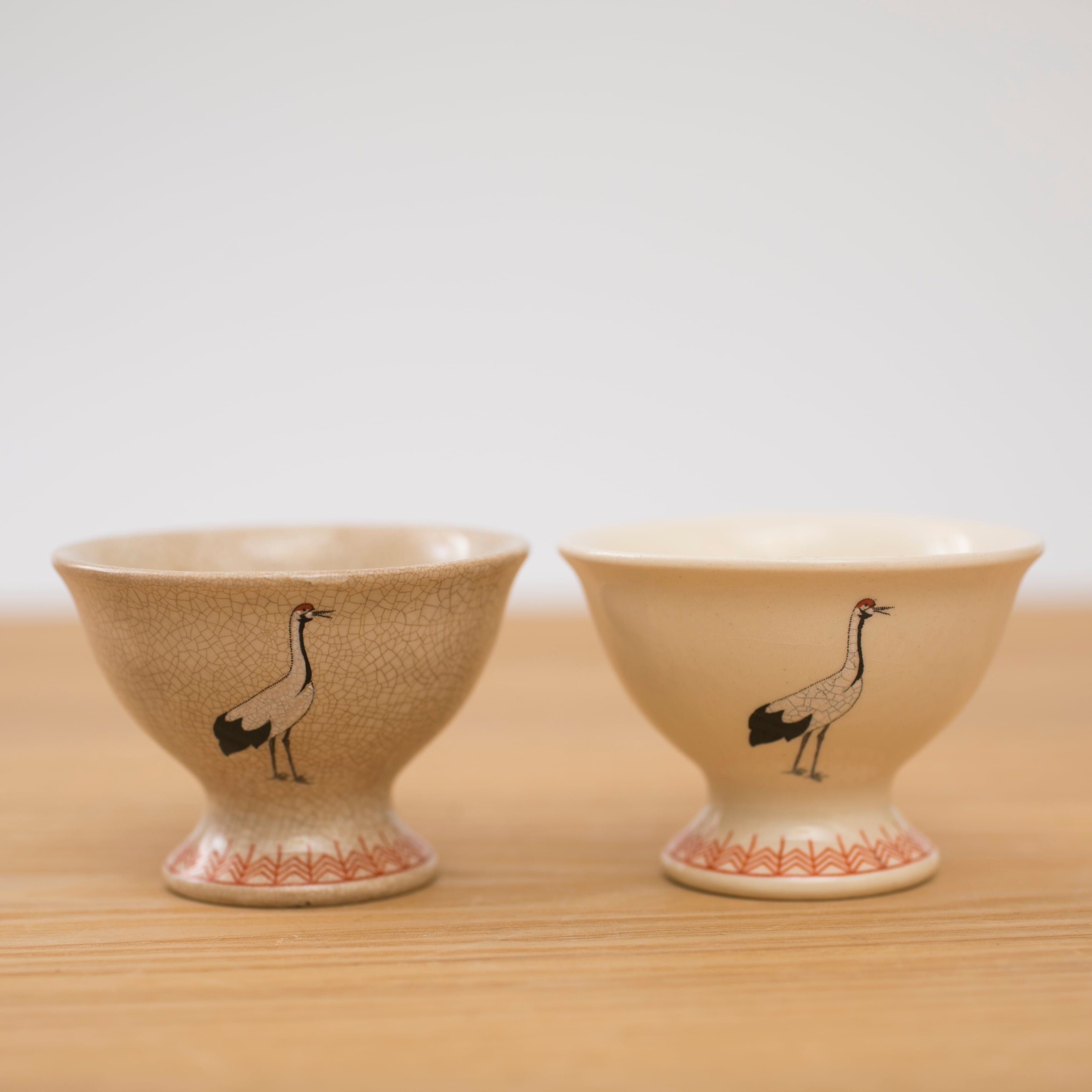 和蘭陀 馬上坏 盃 ぐい呑み 酒器 鶴 ツル 10客セット 十客揃 オランダ