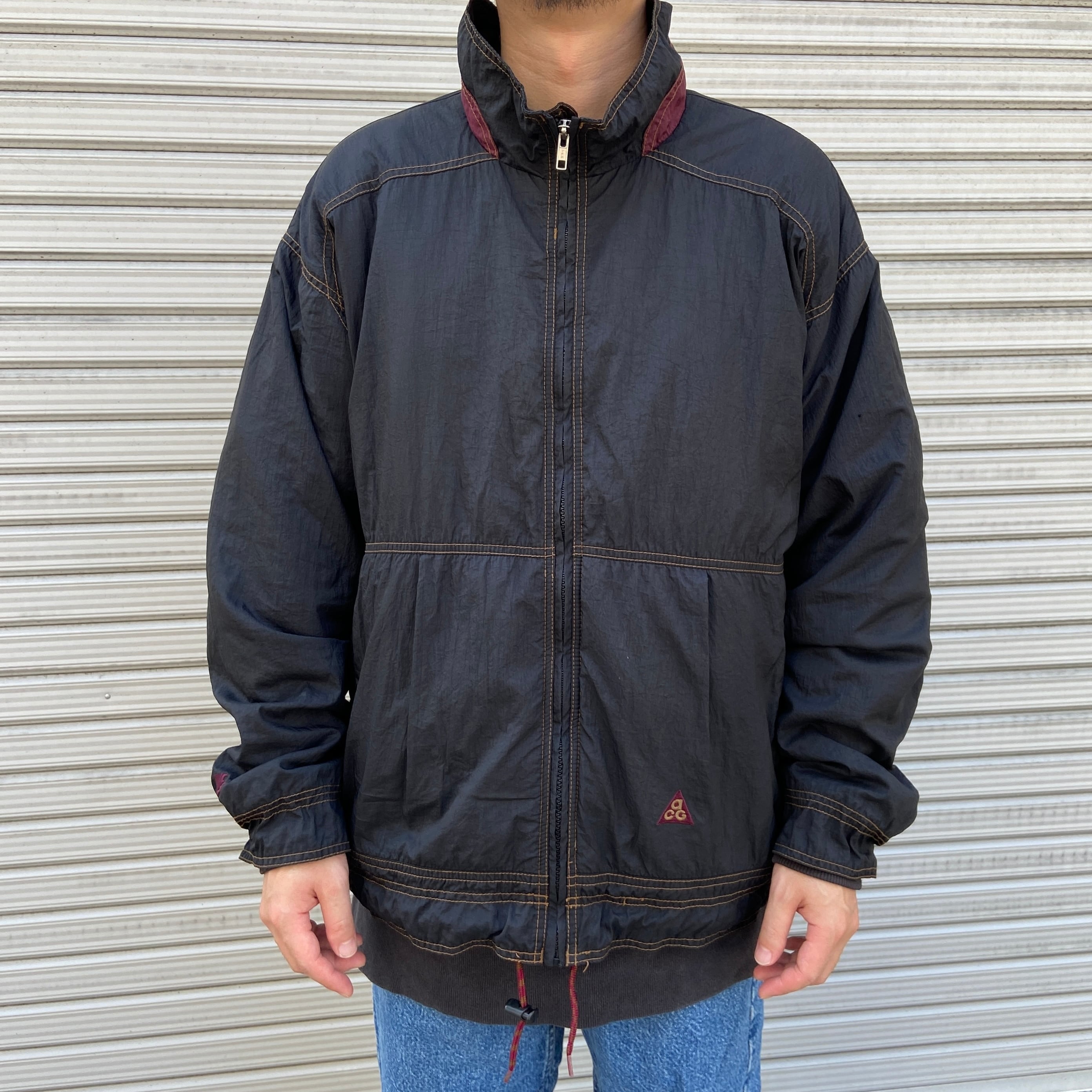 90s NIKE ACG 初期小文字タグ ナイロンジャケット ブラック L | 古着屋 Uan