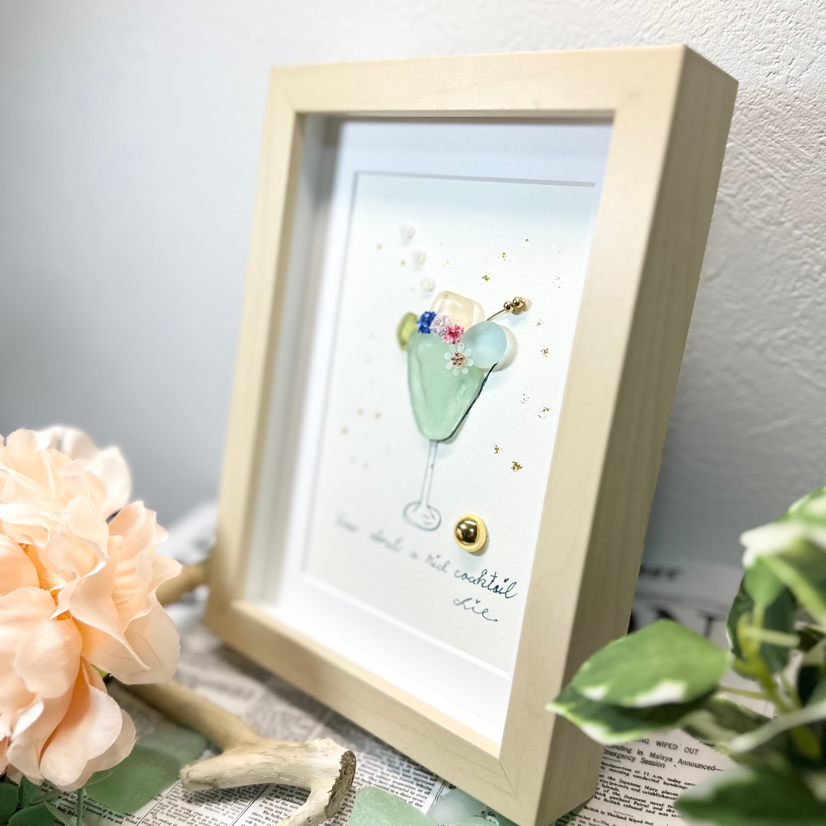 シーグラスアート『 Happy Weddingカクテル～mini～』他5点 シーグラス