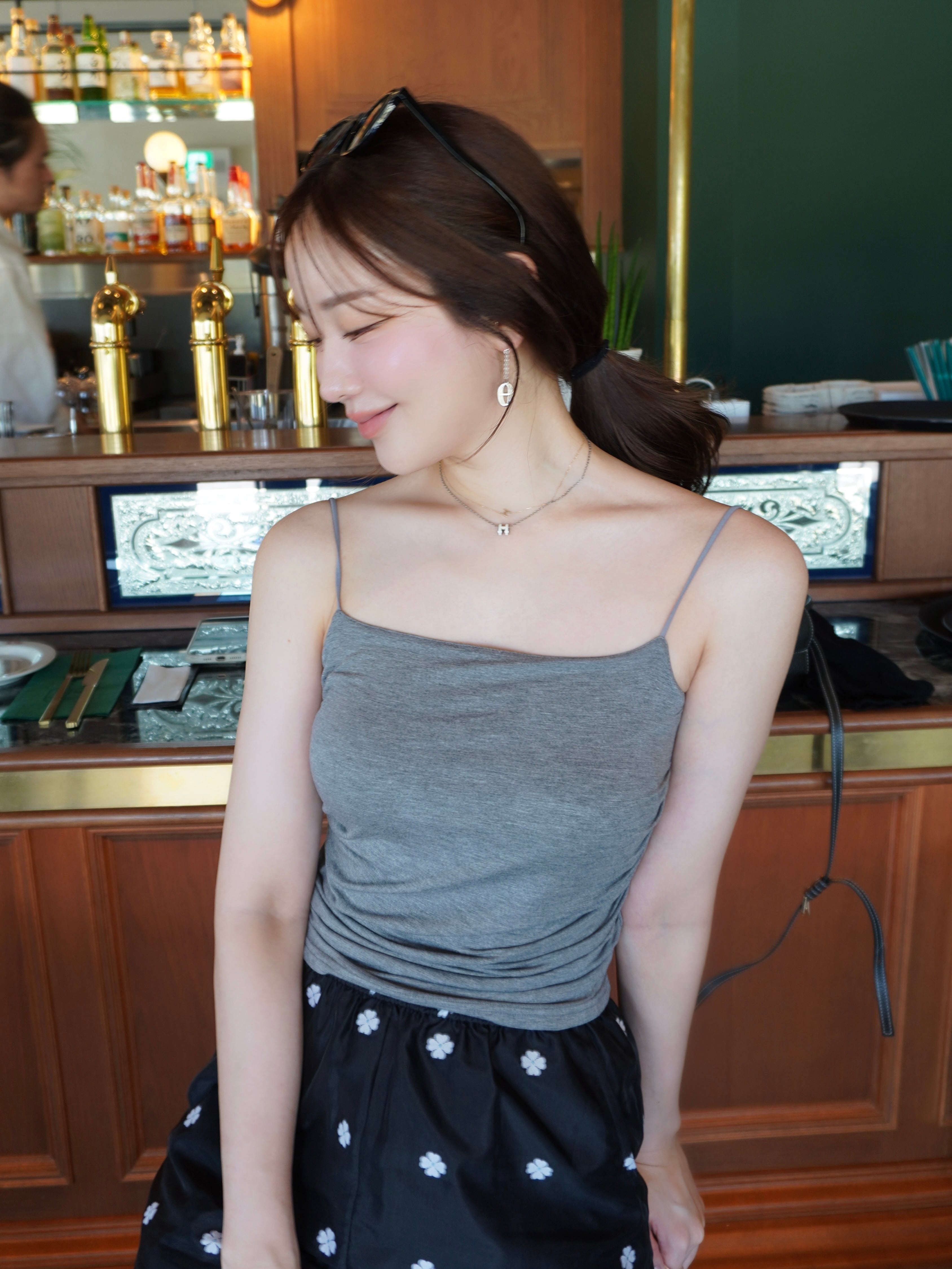backopen camisole / gray 8/7 21:00 ～ 再販 (即納) | HYEON