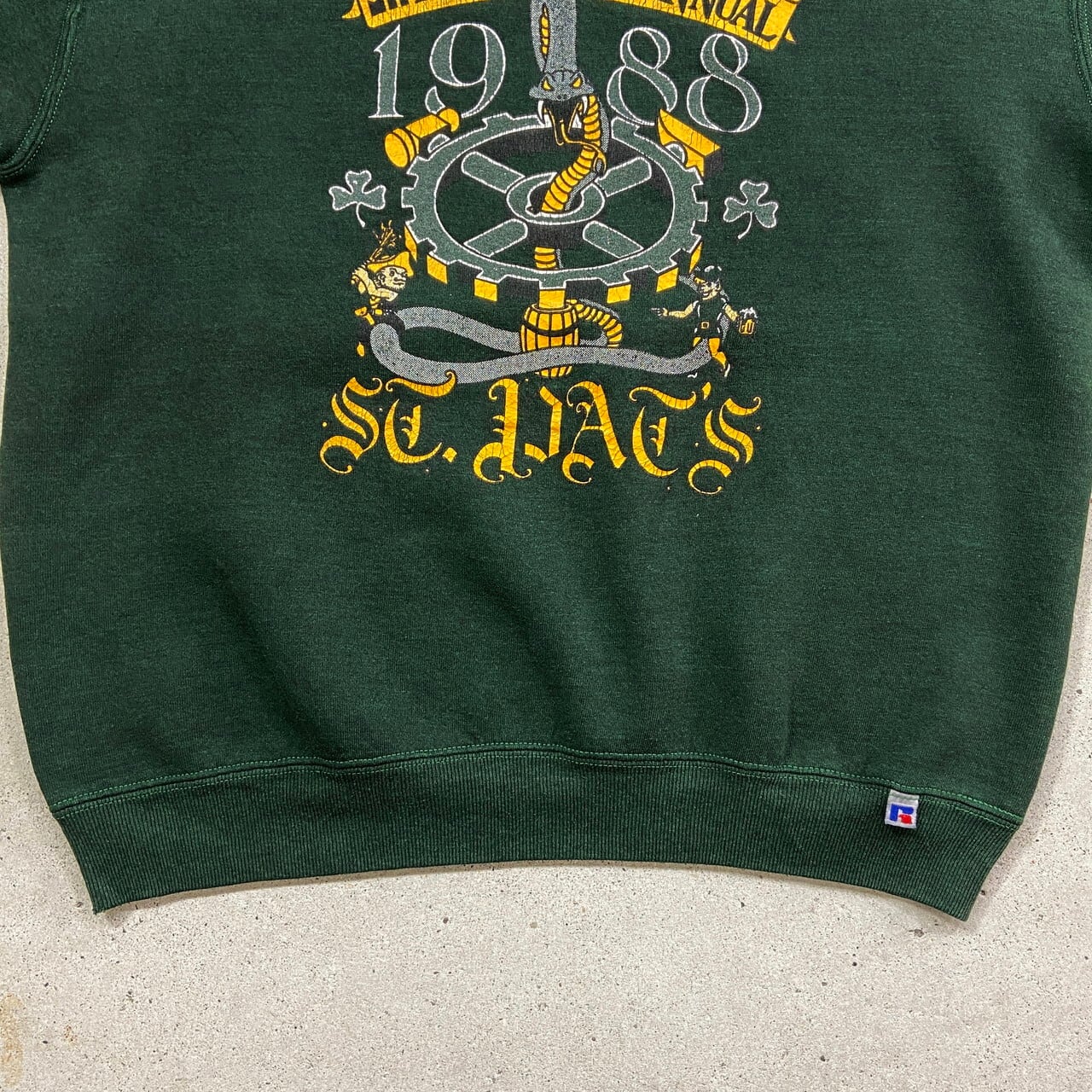 80年代 RUSSELL ATHLETIC ラッセル スウェットシャツ カレッジプリント