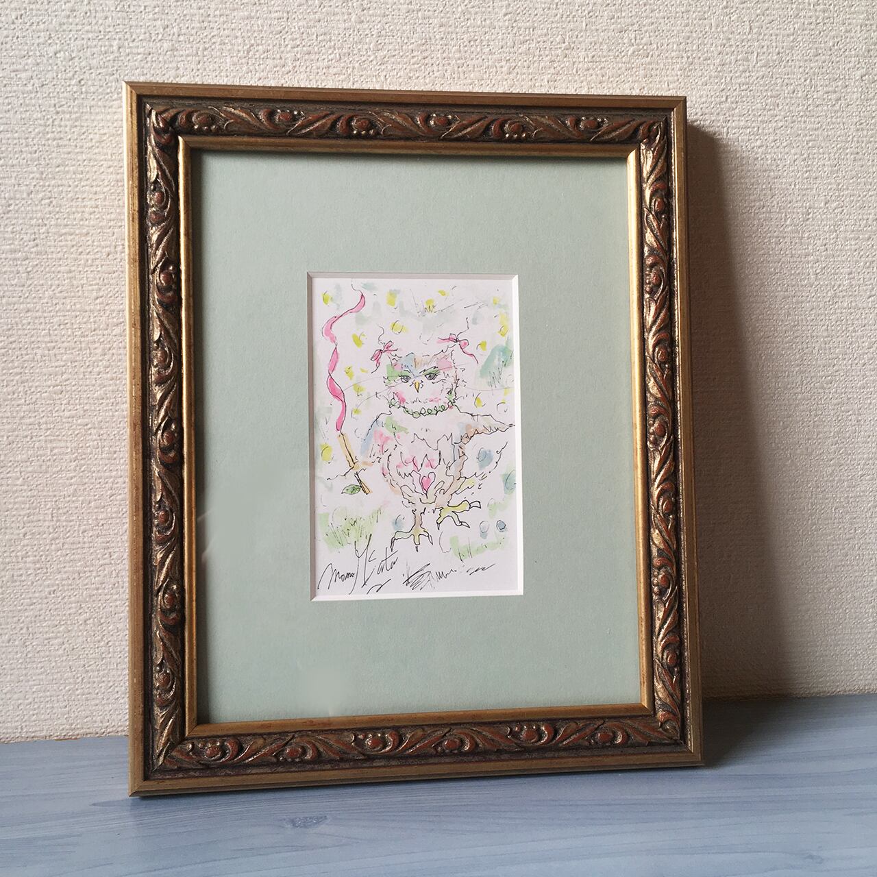 神はすべてを許される」原画 本物 一点物 額付き 絵画 masa