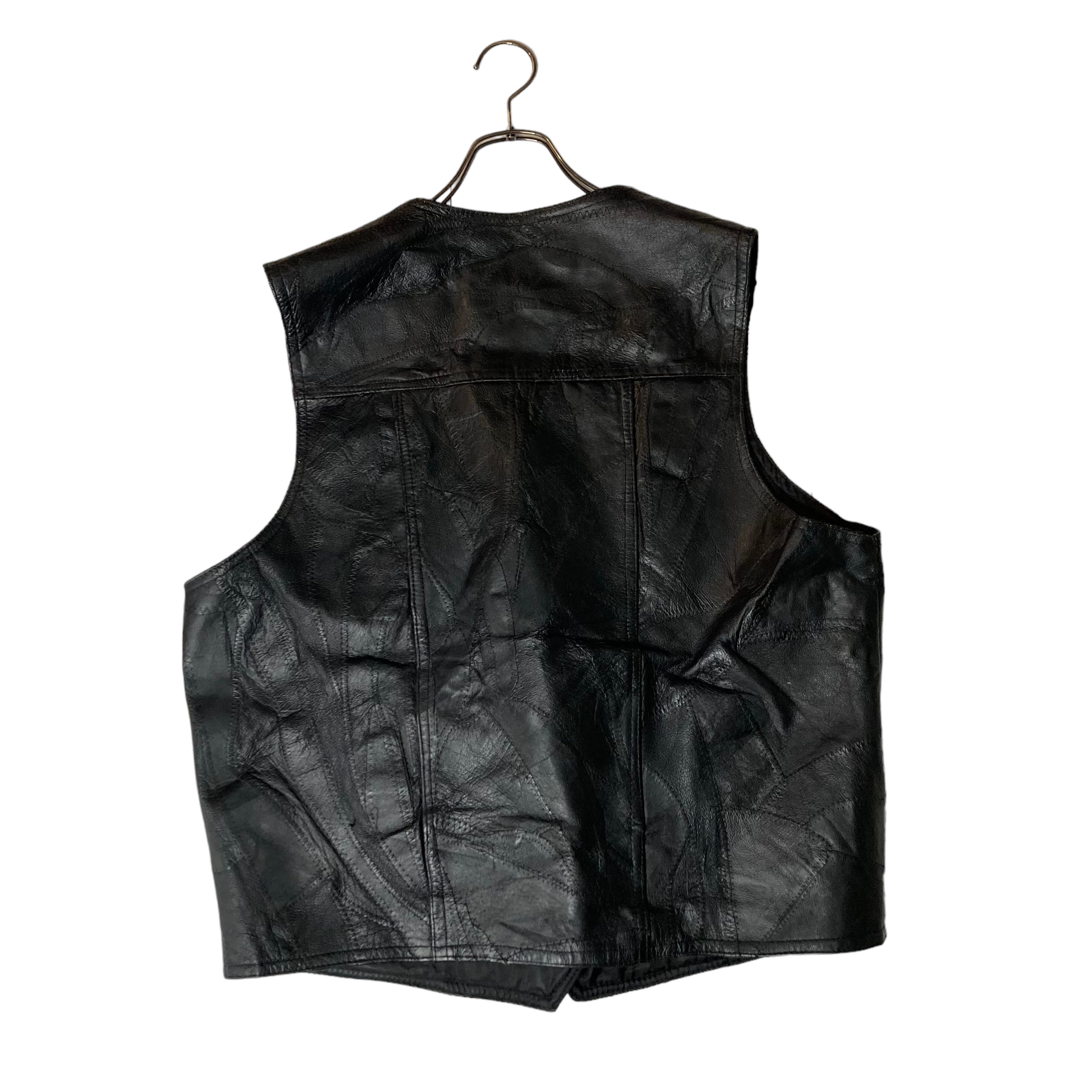 GENUINE LEATHER レザーベスト L | 古着屋OLDGREEN