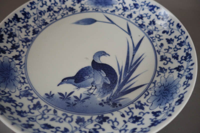 源右衛門】古伊万里の伝統 日本の名窯 舘林源右衛門作 祥瑞手梅鳥文 大