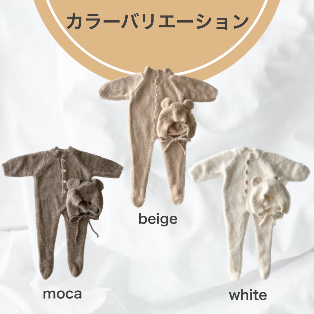 MABLI 小人 ロンパース ボンネット18m ブラウン 2025SS マブリ