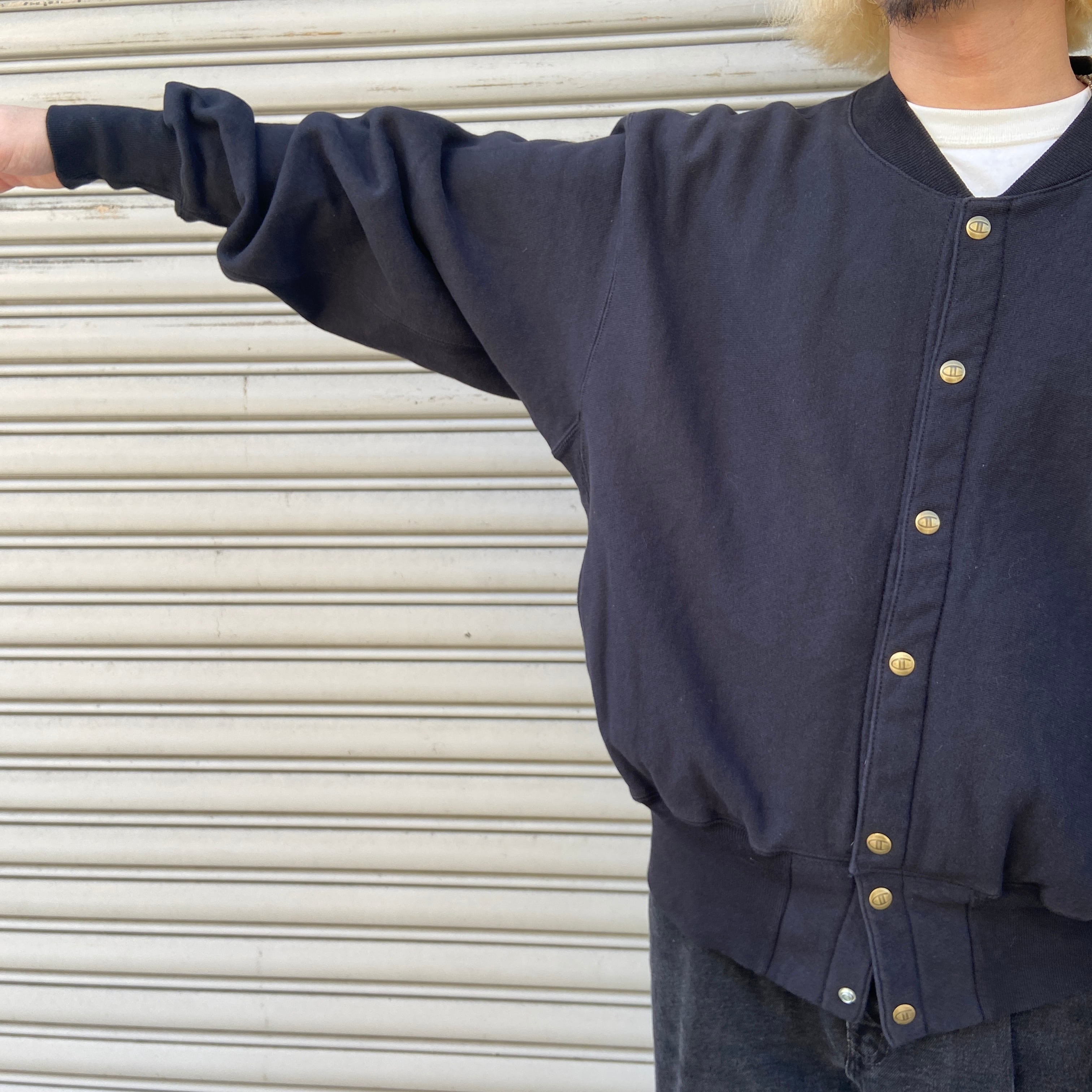 90s Champion スナップボタン ブラック 黒 メキシコ製 美品 90