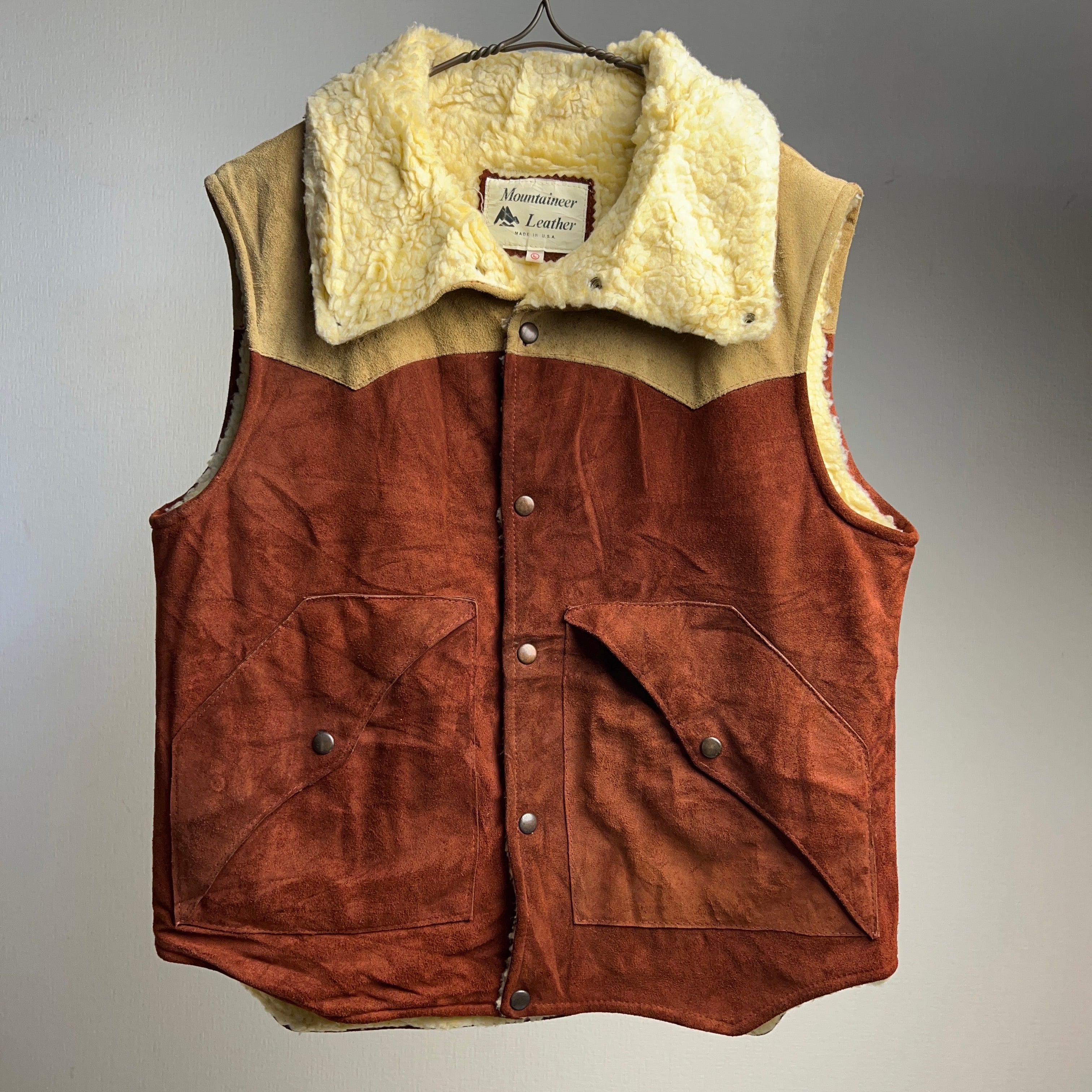 80's Mountaineer Leather Suede Vest USA製 SIZE L 80年代 スエード