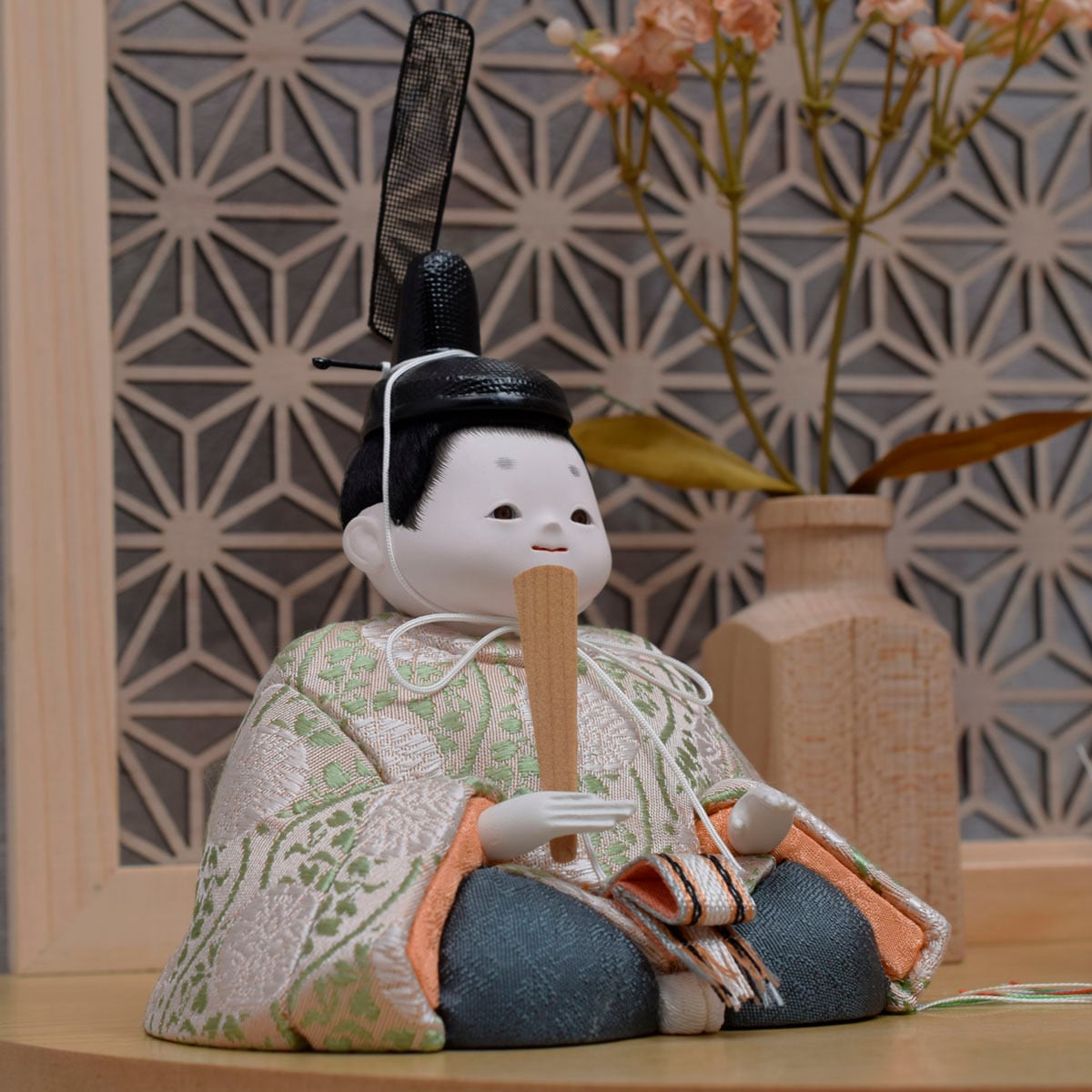 小さな木目込み雛人形 段飾り アンティーク 小さな木目込み雛人形