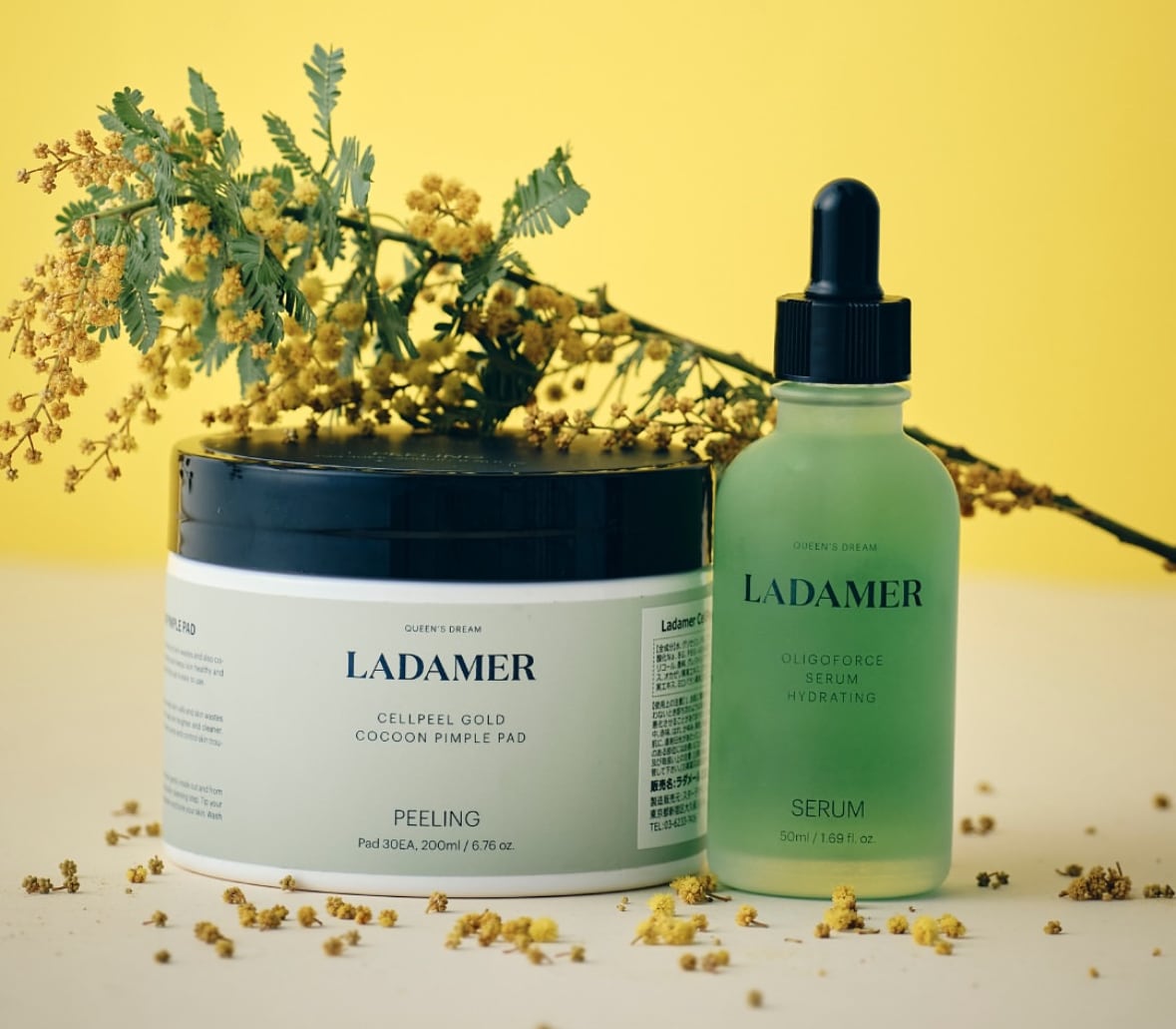 水光肌set ラダメールピーリングパット「30枚」＆セラム 50ミリセット