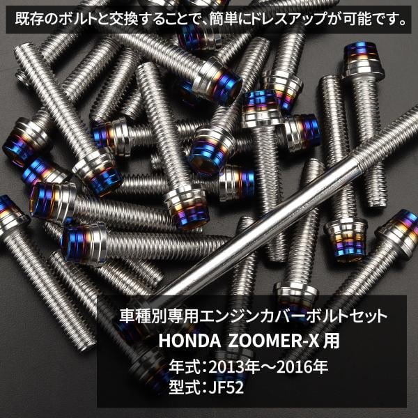 ズーマーX ZOOMER-X エンジンカバー クランクケース ボルト 14本セット