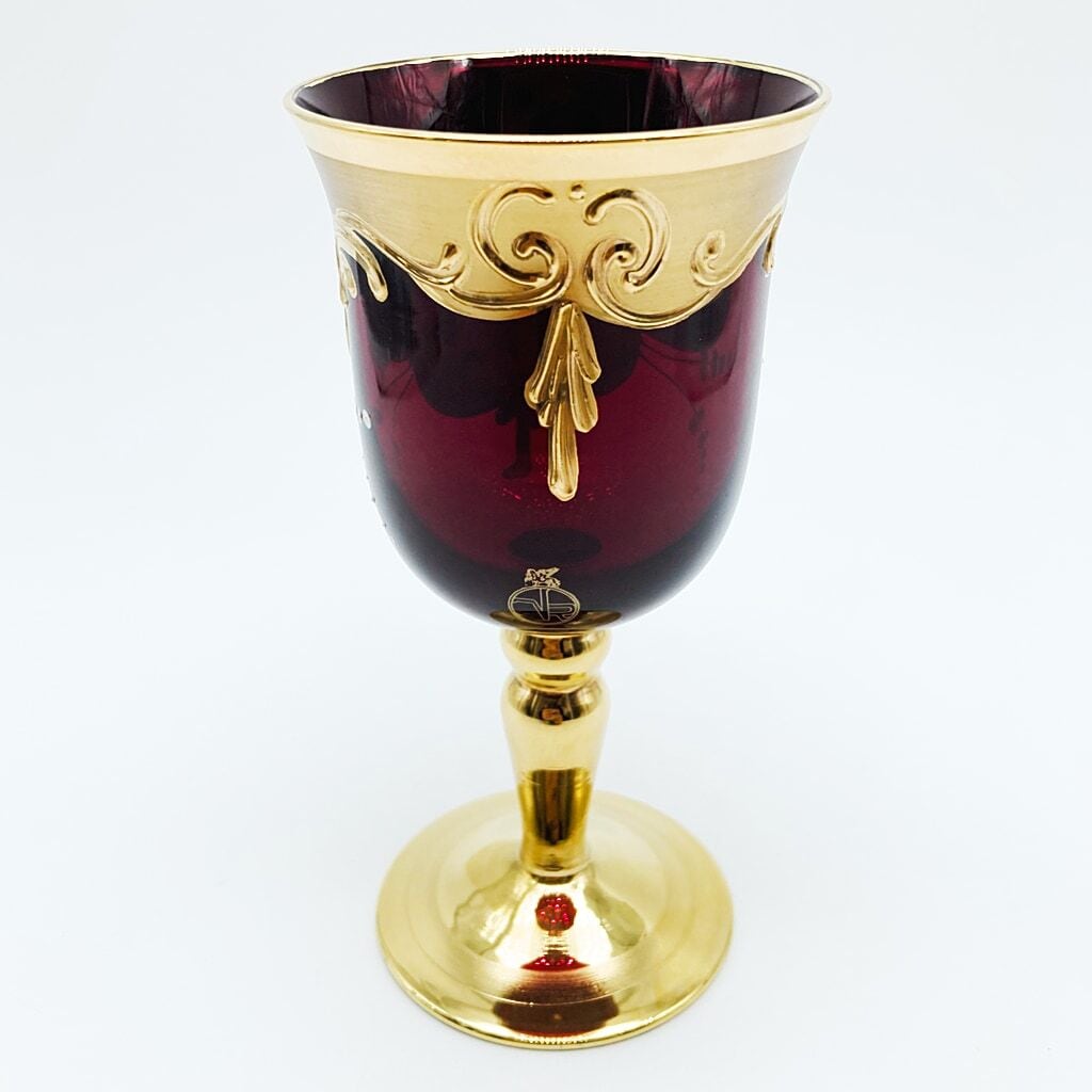 ベネチアングラス ムラノ イタリア ワイングラス レッド LAGUNA MURANO