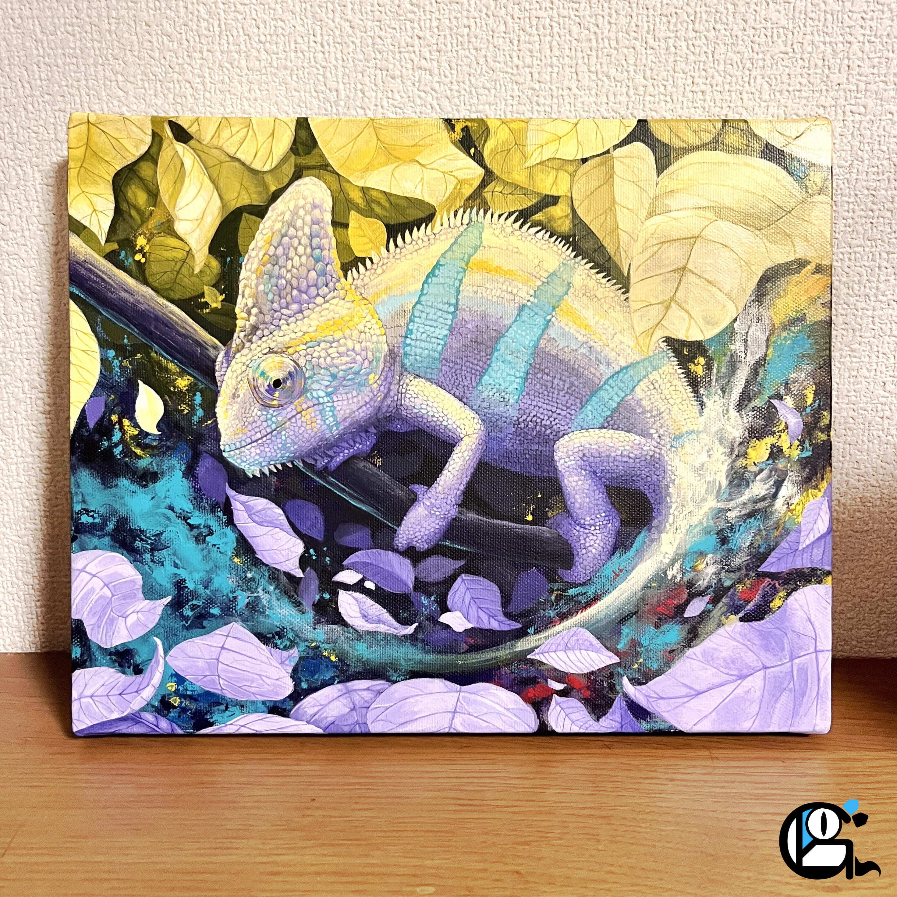 リザーアイズアクリル画 イグアナ | lizaeyes