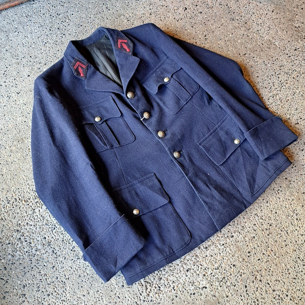 60's~70's フランス ファイヤーマンウールジャケット used [312032