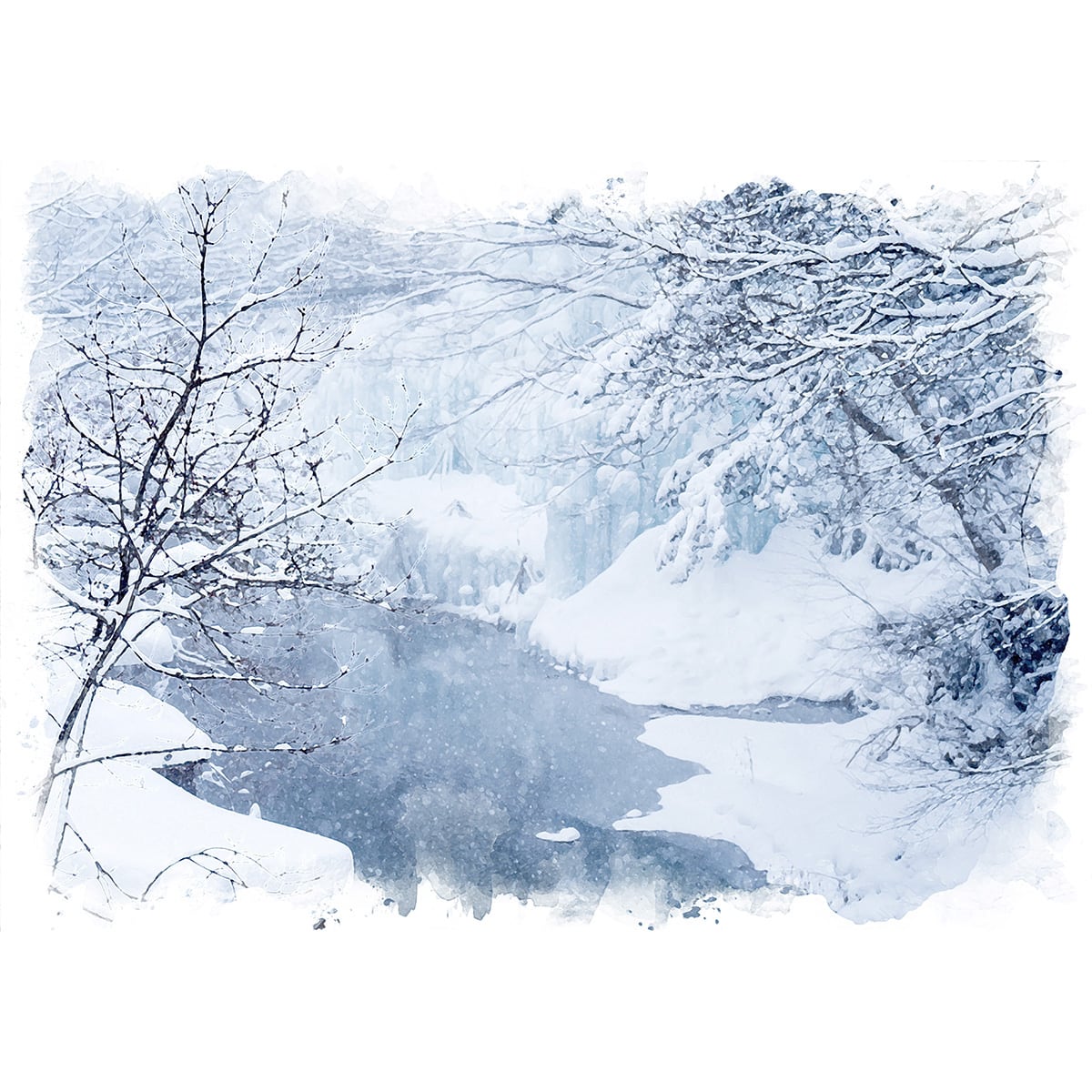 絵画 冬の風景画 引き取り限定 絵画冬の風景画引き取り限定