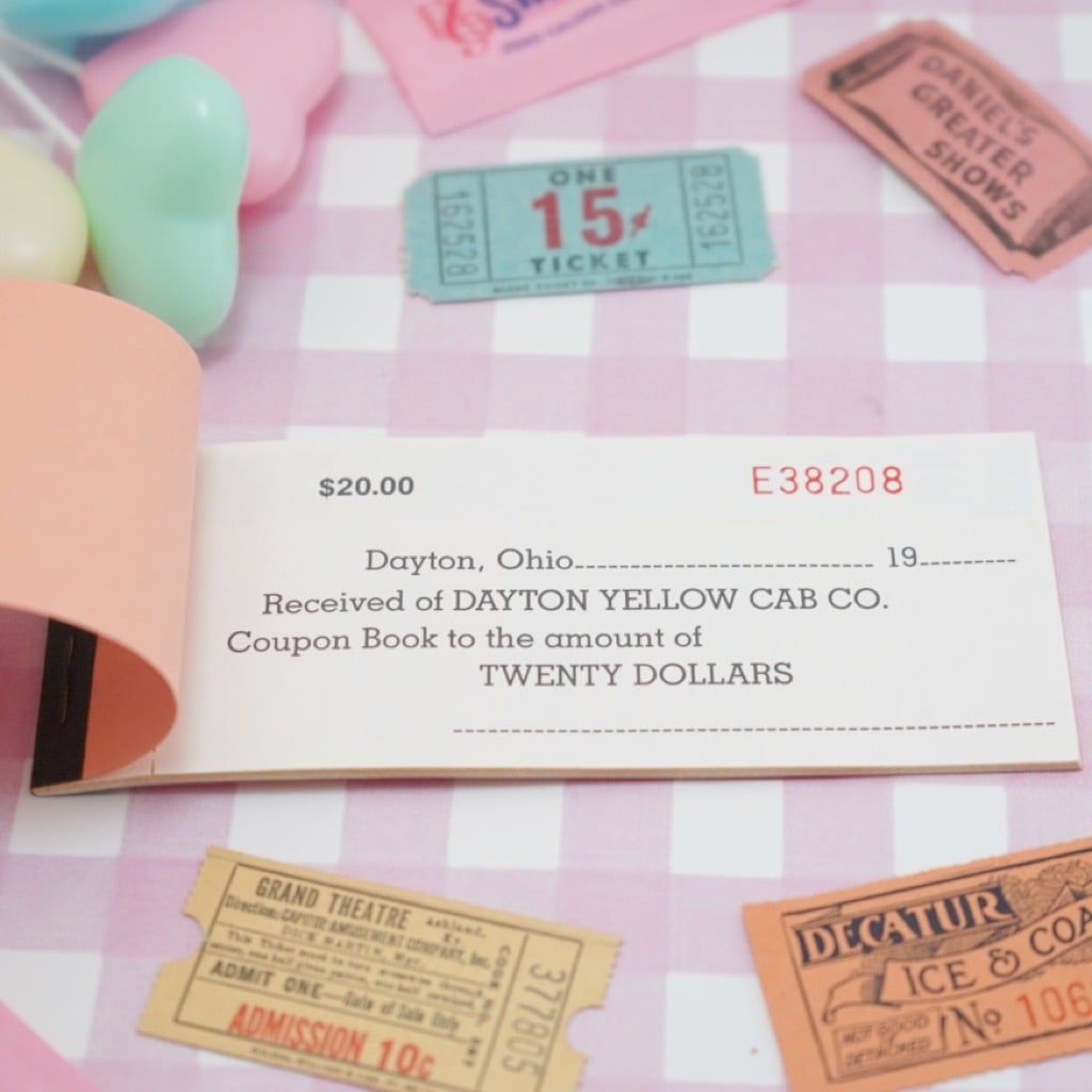 SALE ヴィンテージ 海外チケット タクシーチケットブック イエロー