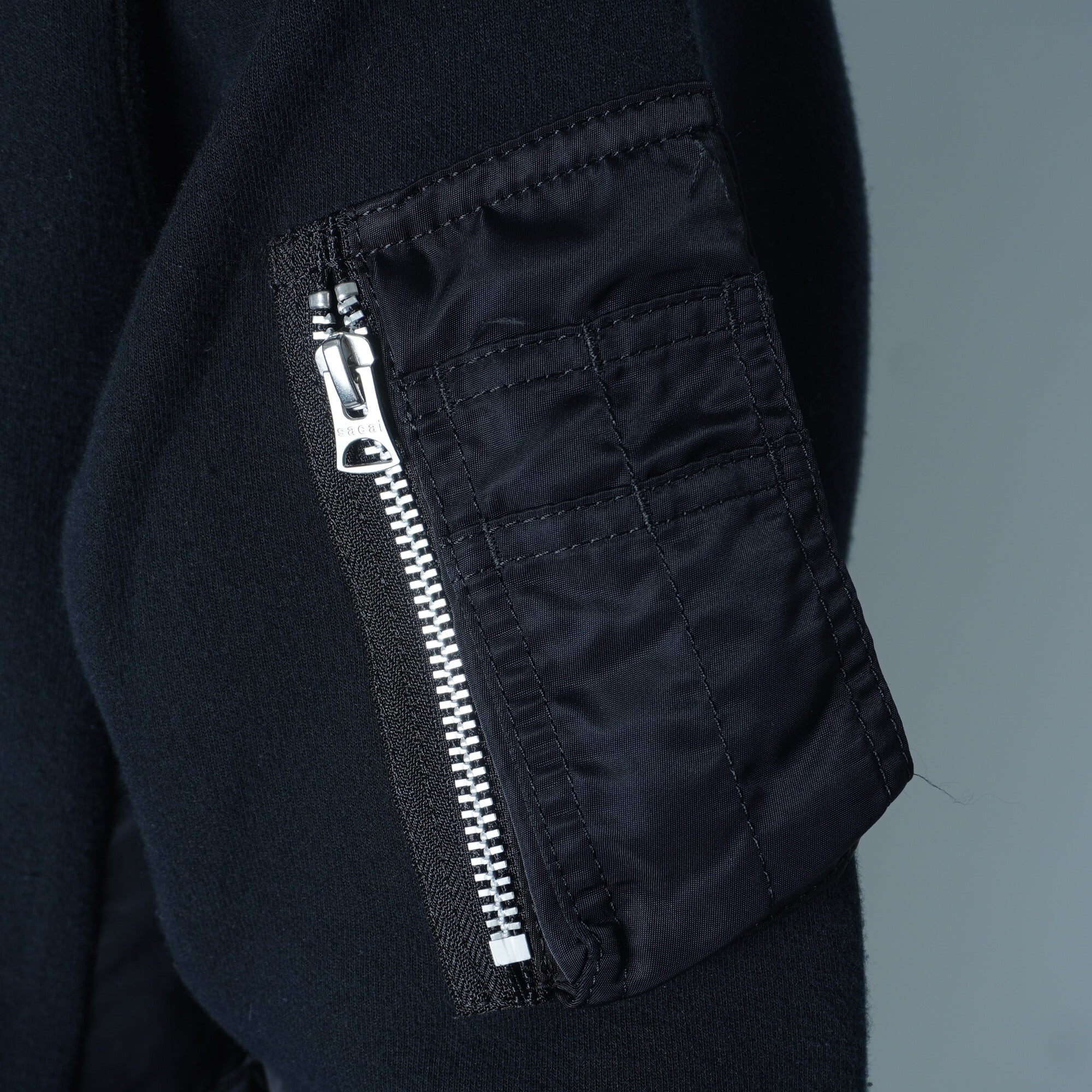 sacai】サカイ ドッキングスウェット black | ブランド古着屋 Jesus