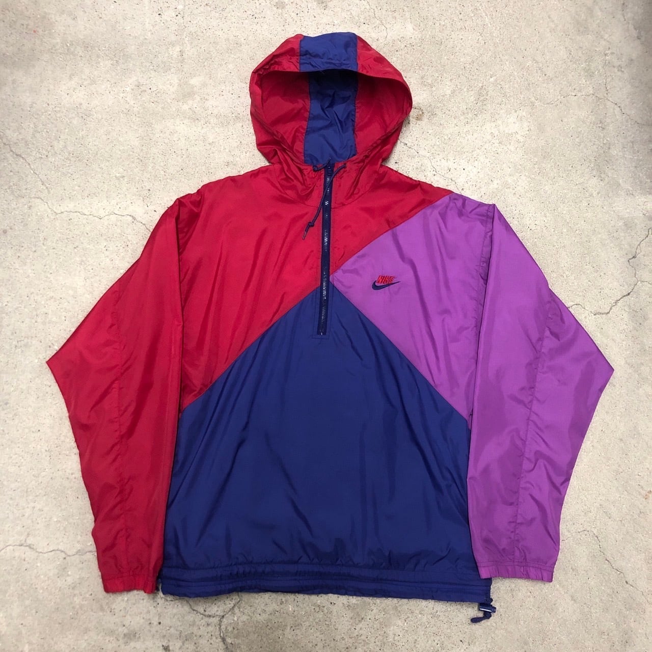 90s NIKE/Anorak Nylon Hoodie/銀タグ/M/アノラックナイロンパーカー