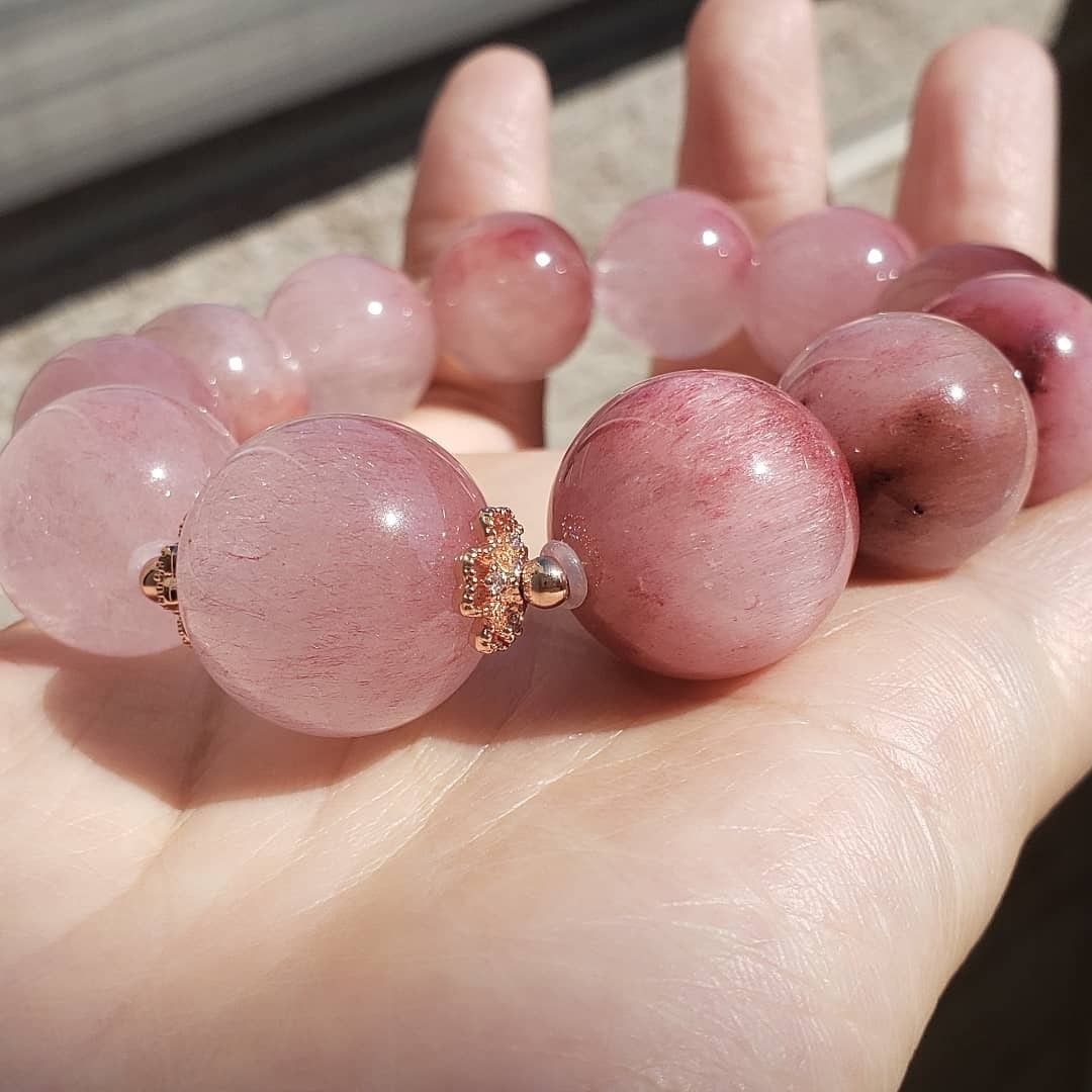 大粒ピンクルチル(サゲニティック、ラビットファールチル