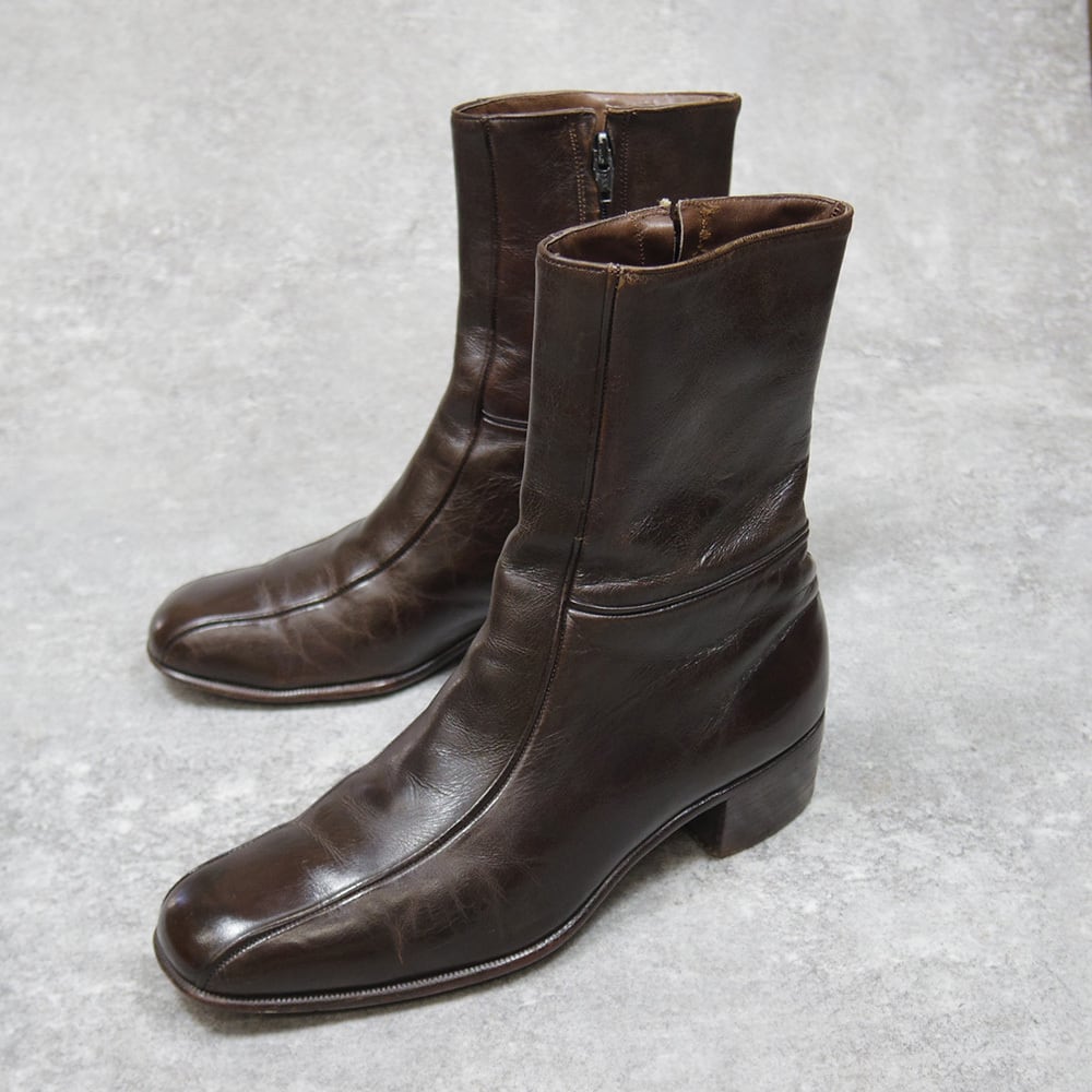 80s 26.5㎝ Florsheim Royal Imperial Zip-up Boots BRN | armee