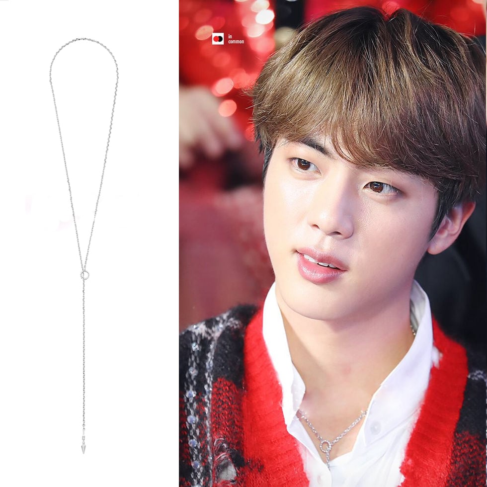 BTS JIN ジン ソクジン 着用モデル チェーンリング スタッズドロップ