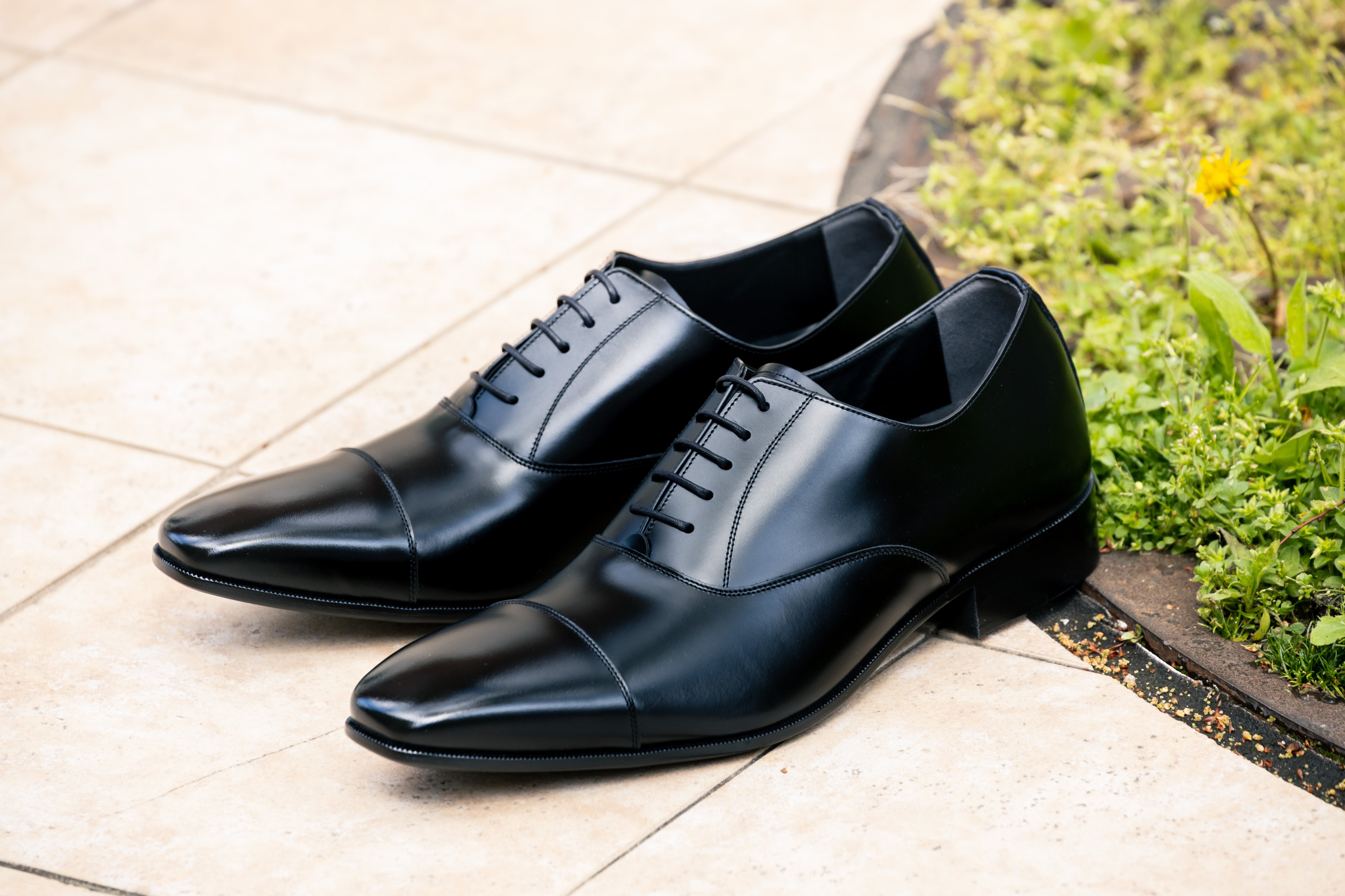 6cmUP シークレットシューズ〉ストレートチップ／黒 | 6cmアップの