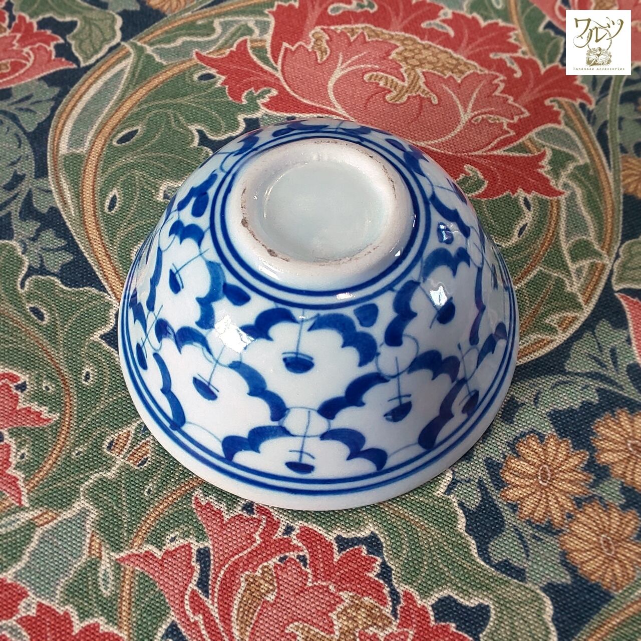 タイ青白陶器 パイナップル柄ボウルS（湯呑み） | 海界 una saka