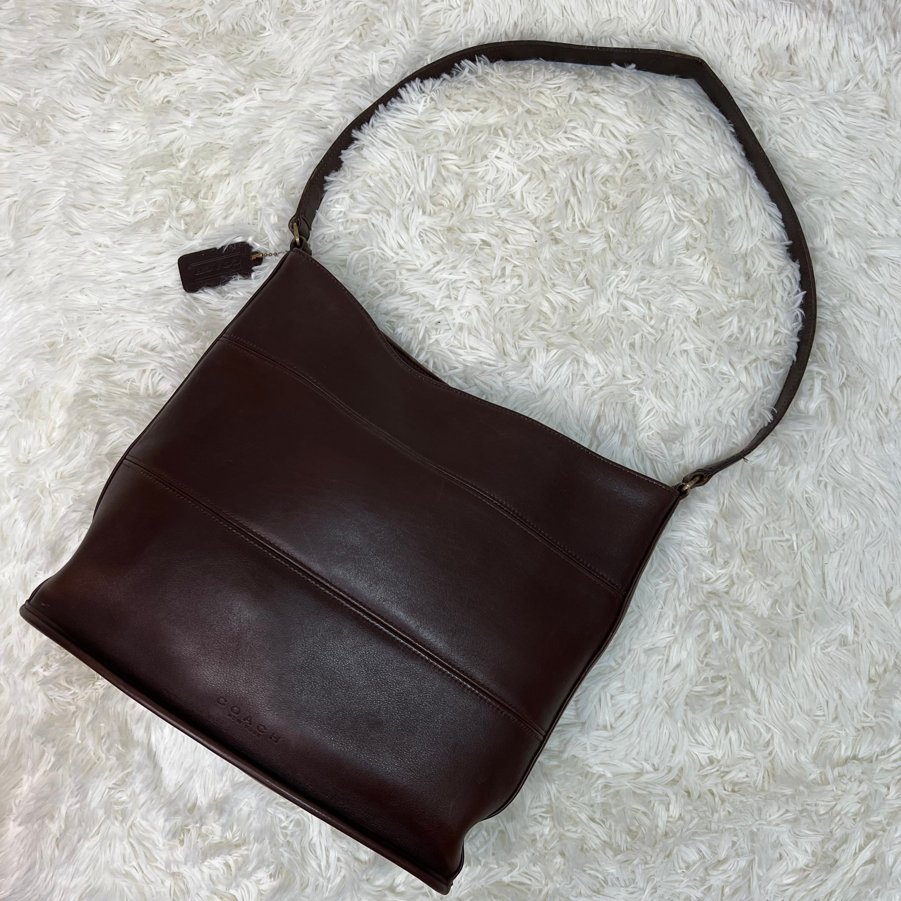 オールドコーチ バケツ型トートバッグ ショルダーバッグ 茶 ブラウン