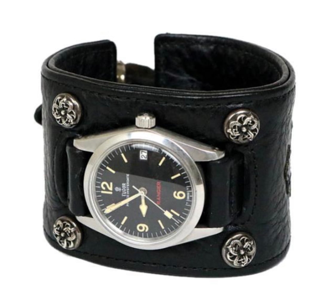 CHROME HEARTS クロムハーツ ガンスリンガー レザー ウォッチ バンド