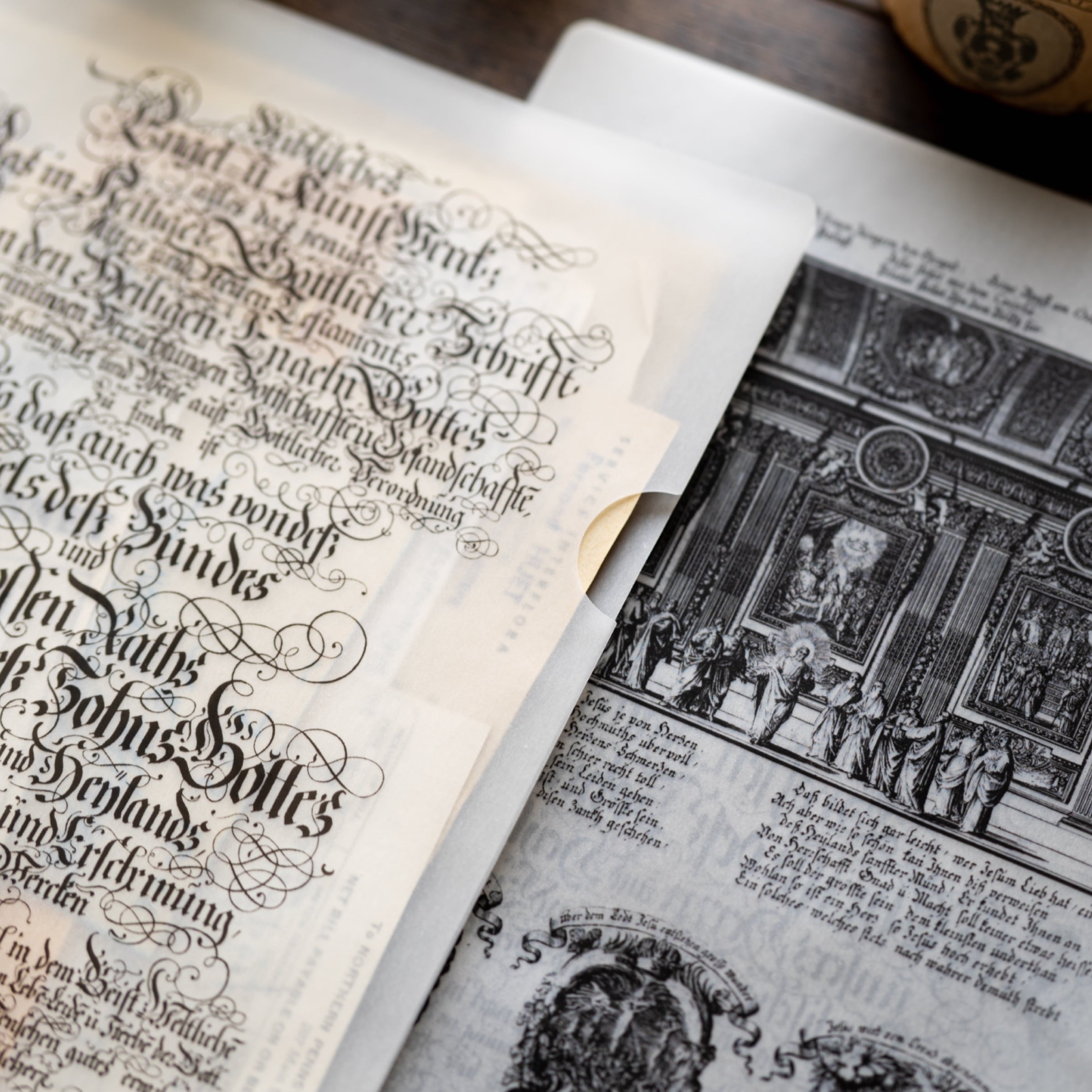 オリジナル紙製クリアファイル入りアンティーク、ヴィンテージ紙もの