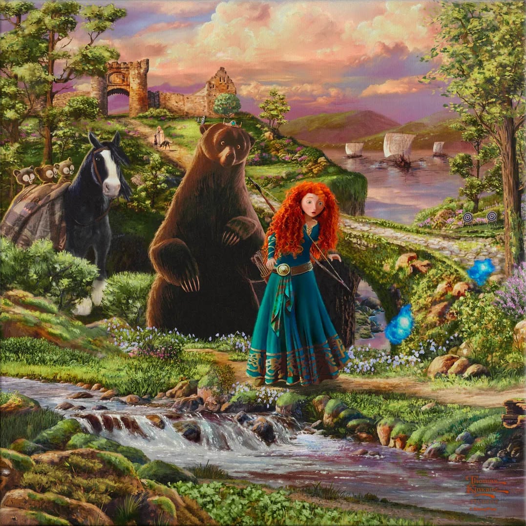 ディズニー絵画 メリダとおそろしの森 展示用フック付 キャンバス