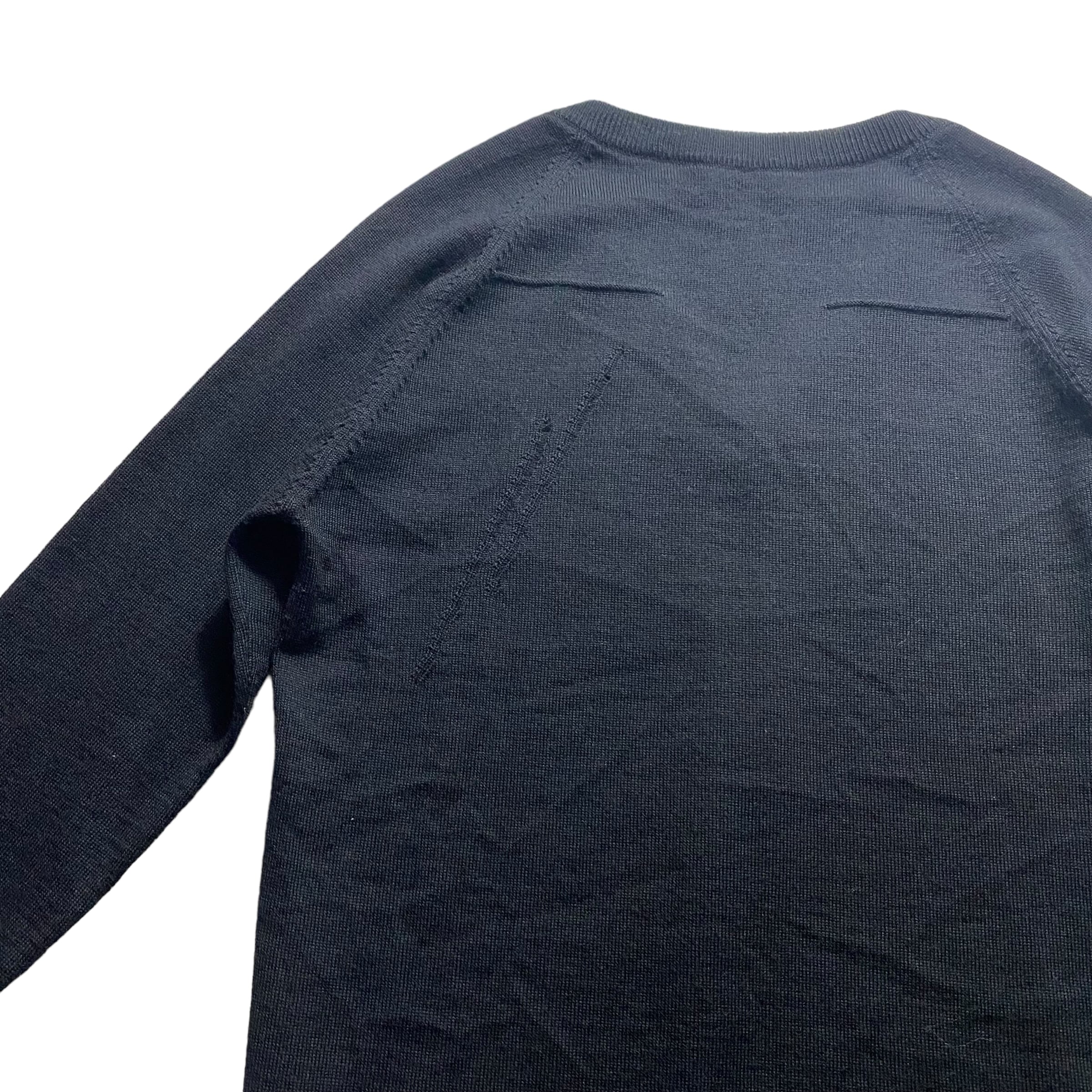 2005AW DIOR HOMME by Hedi Slimane V-neck broken sweater | NOIR ONLINE