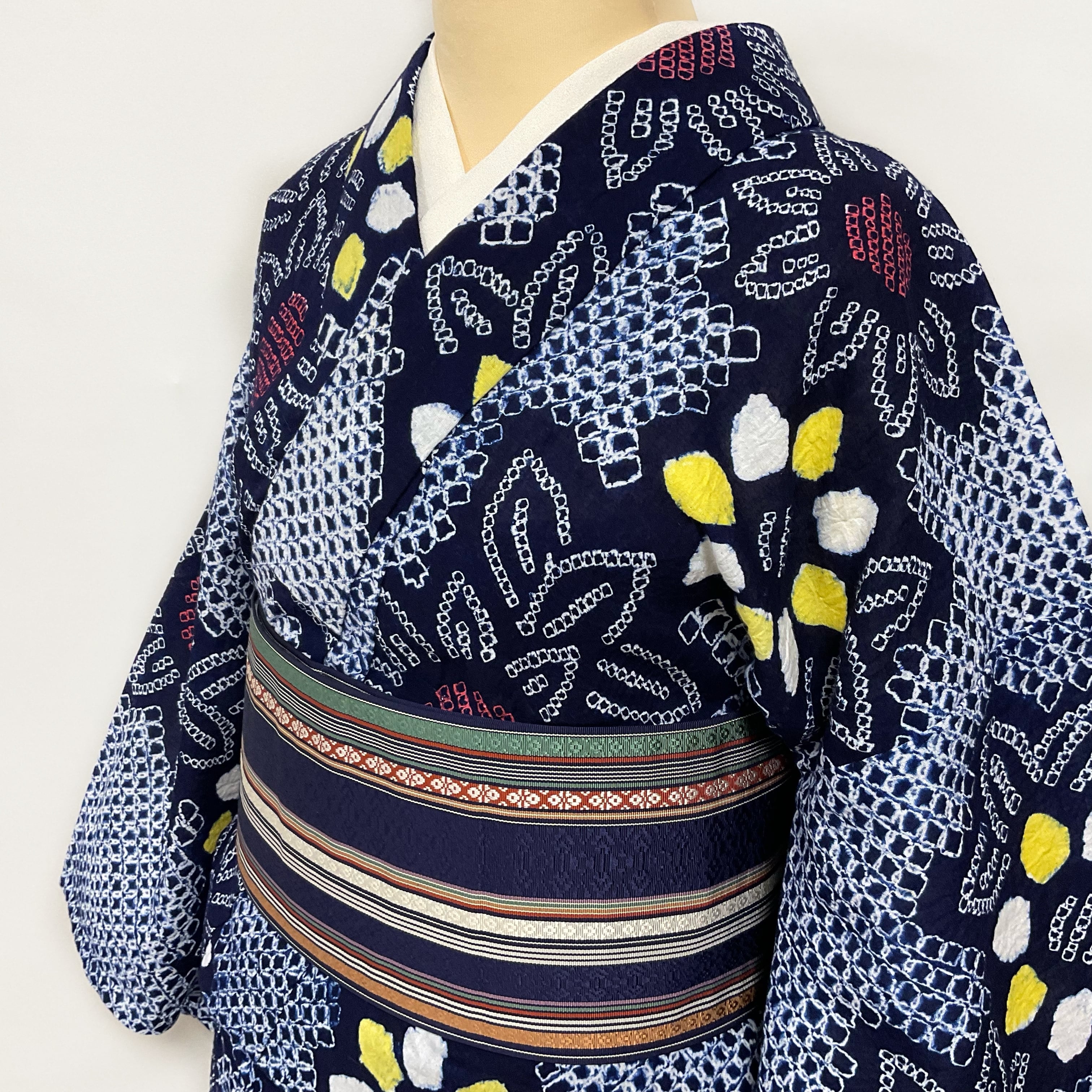 有松絞り 浴衣 向日葵柄【230976】 | くれはとり