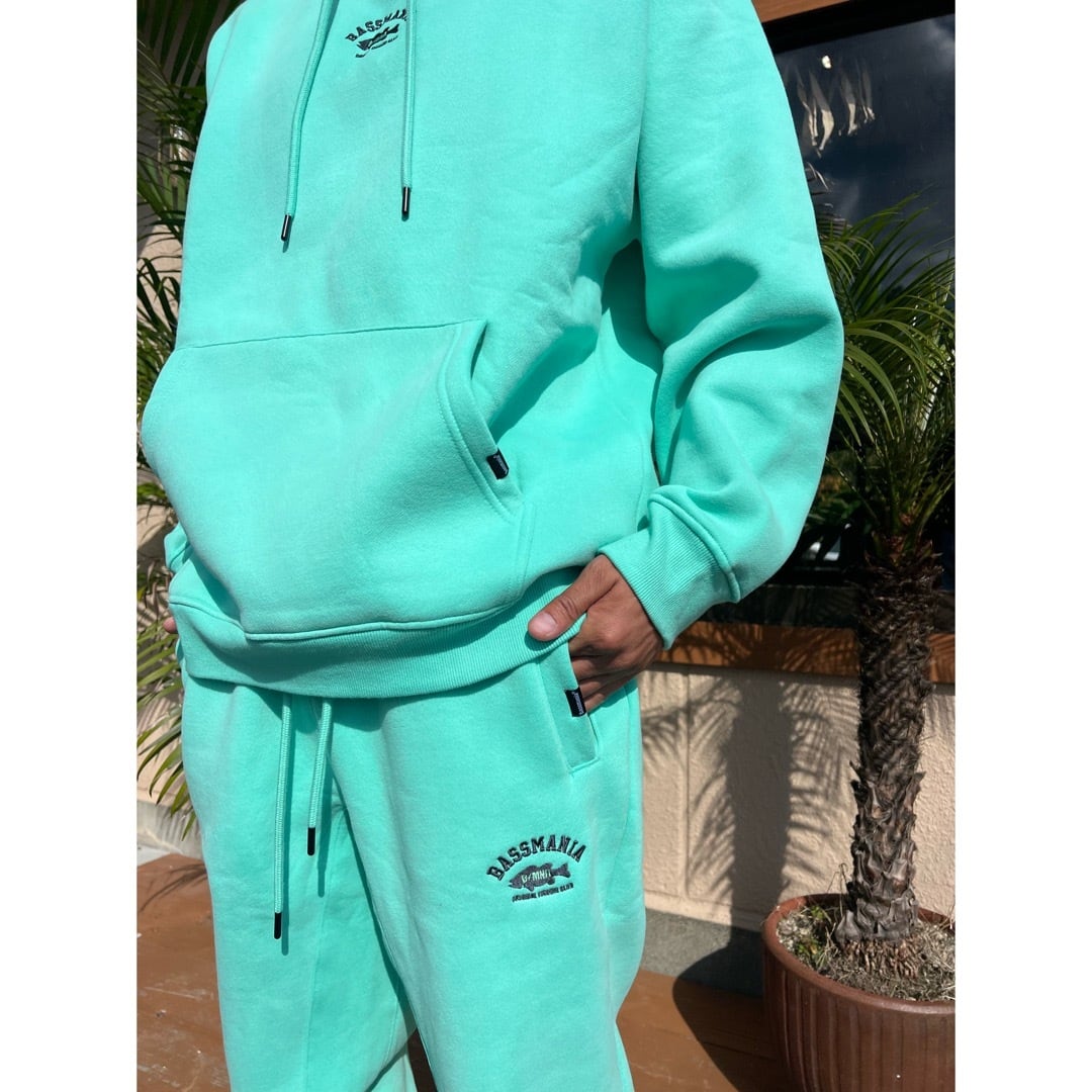 アーチロゴ刺繍ピグメントダイスウェットパンツ[MINT GRN] [限定生産