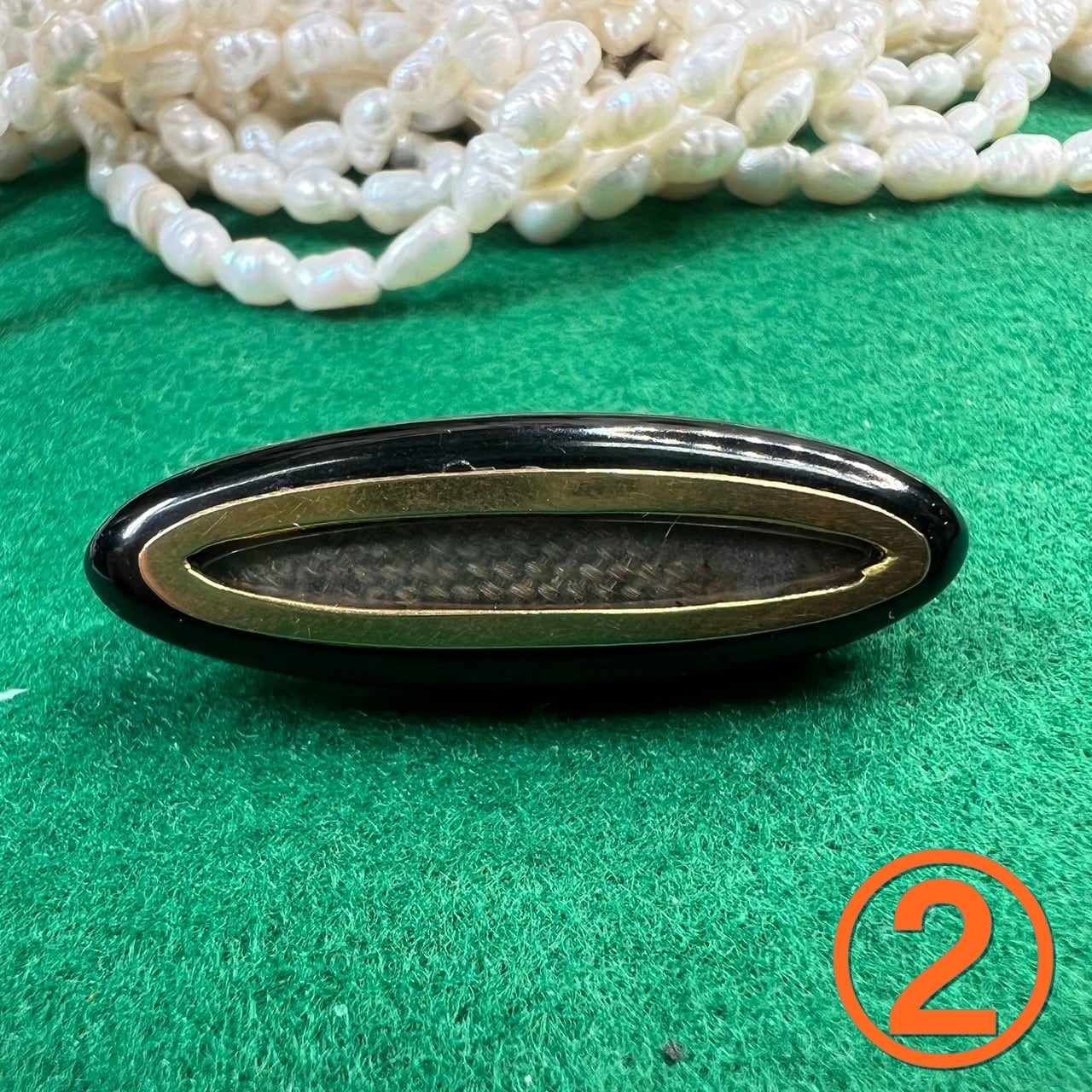 アンティークジュエリー イギリス アンティーク ジェット ブローチ 5