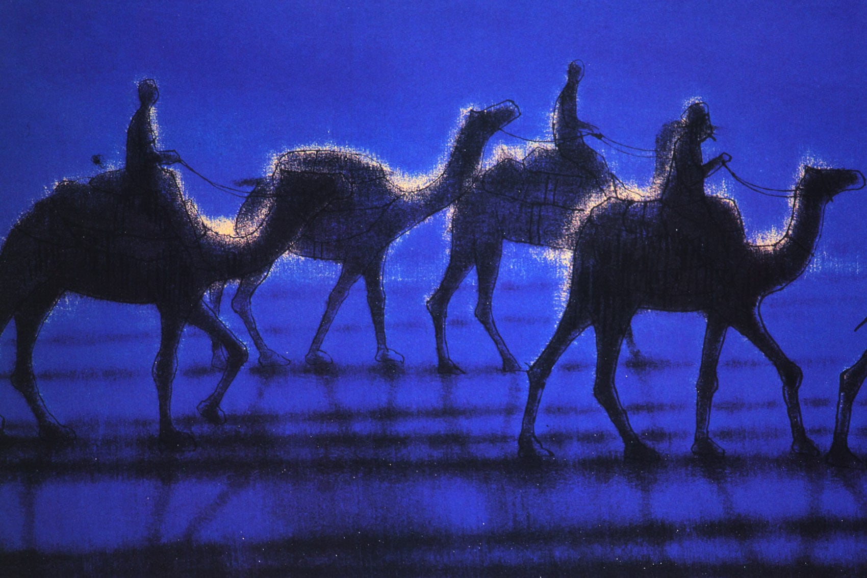 平山郁夫「敦煌月光」アートポスター 額装品 インテリア 日本画 絵画