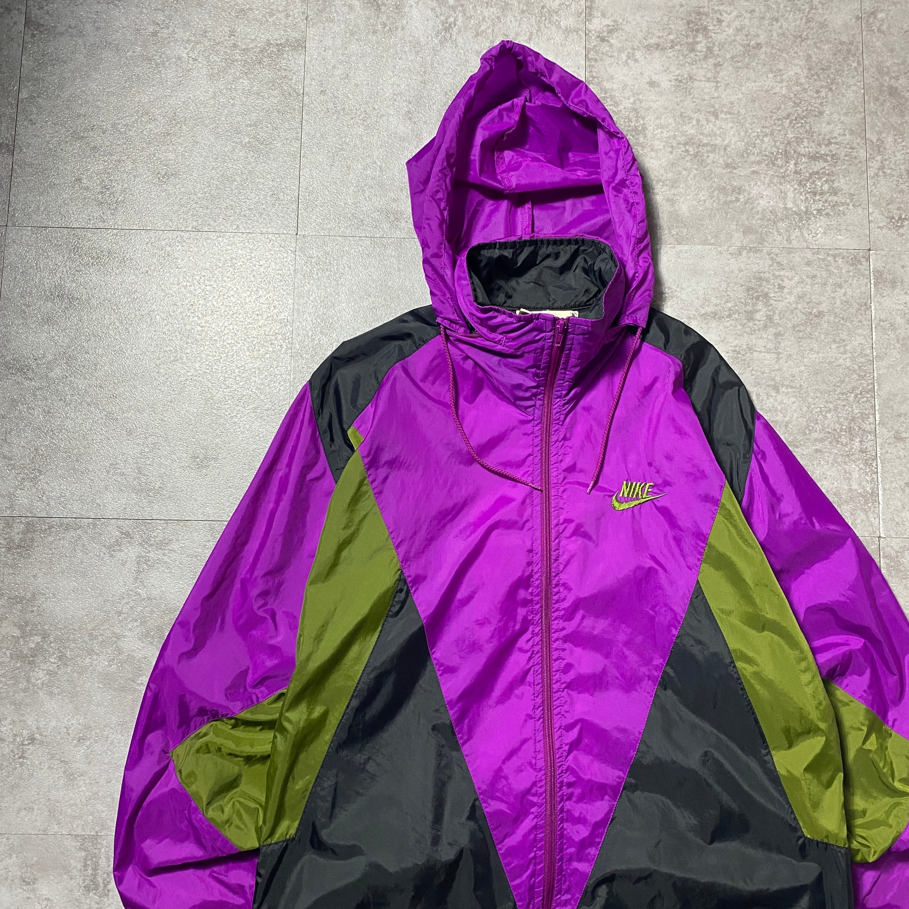 90's NIKE ナイキ スウォッシュ 刺繍ロゴ クレイジーパターン サイド