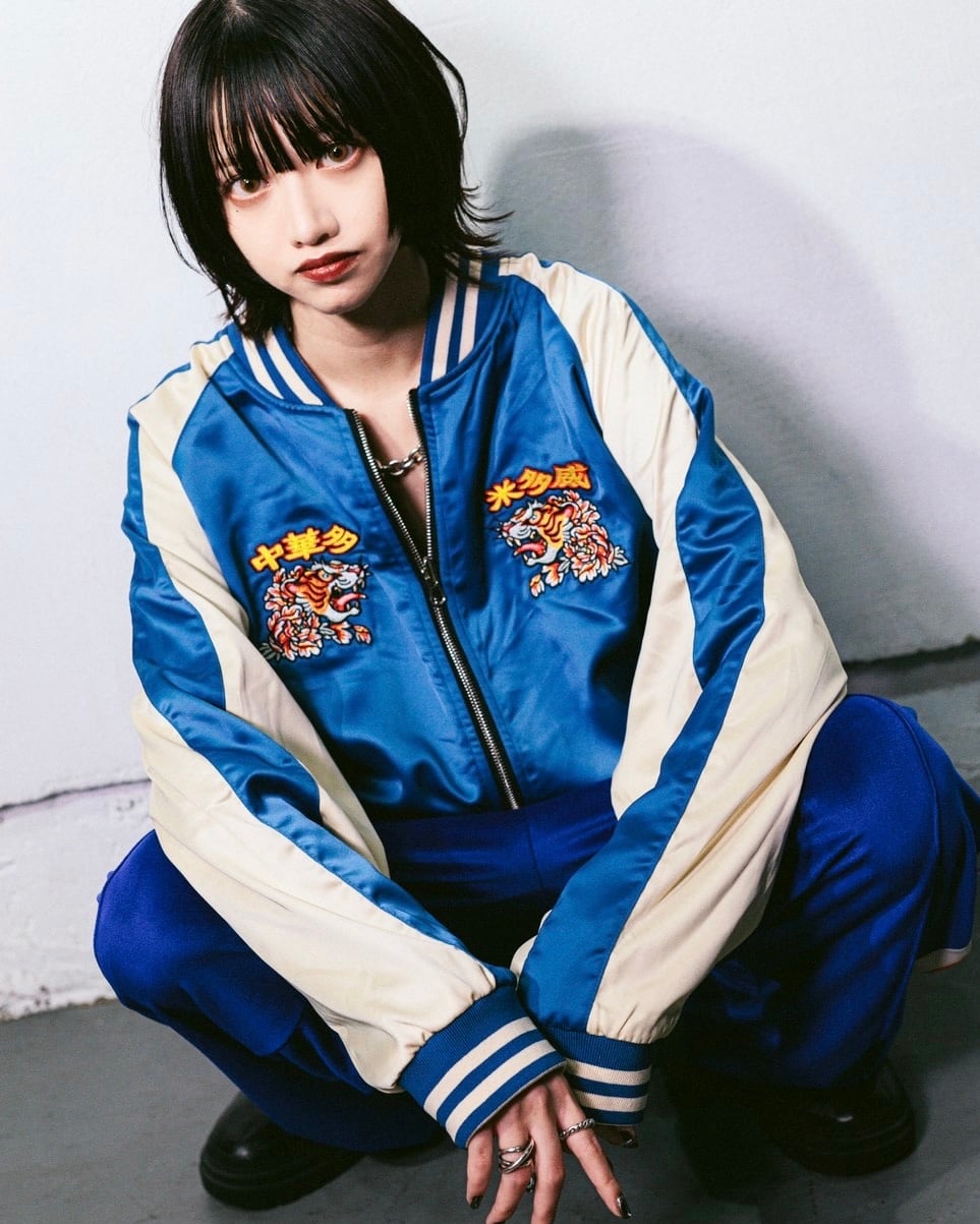 Tiger reversible スカジャン【BLUE/BLACK】 | チュウカタベタイ