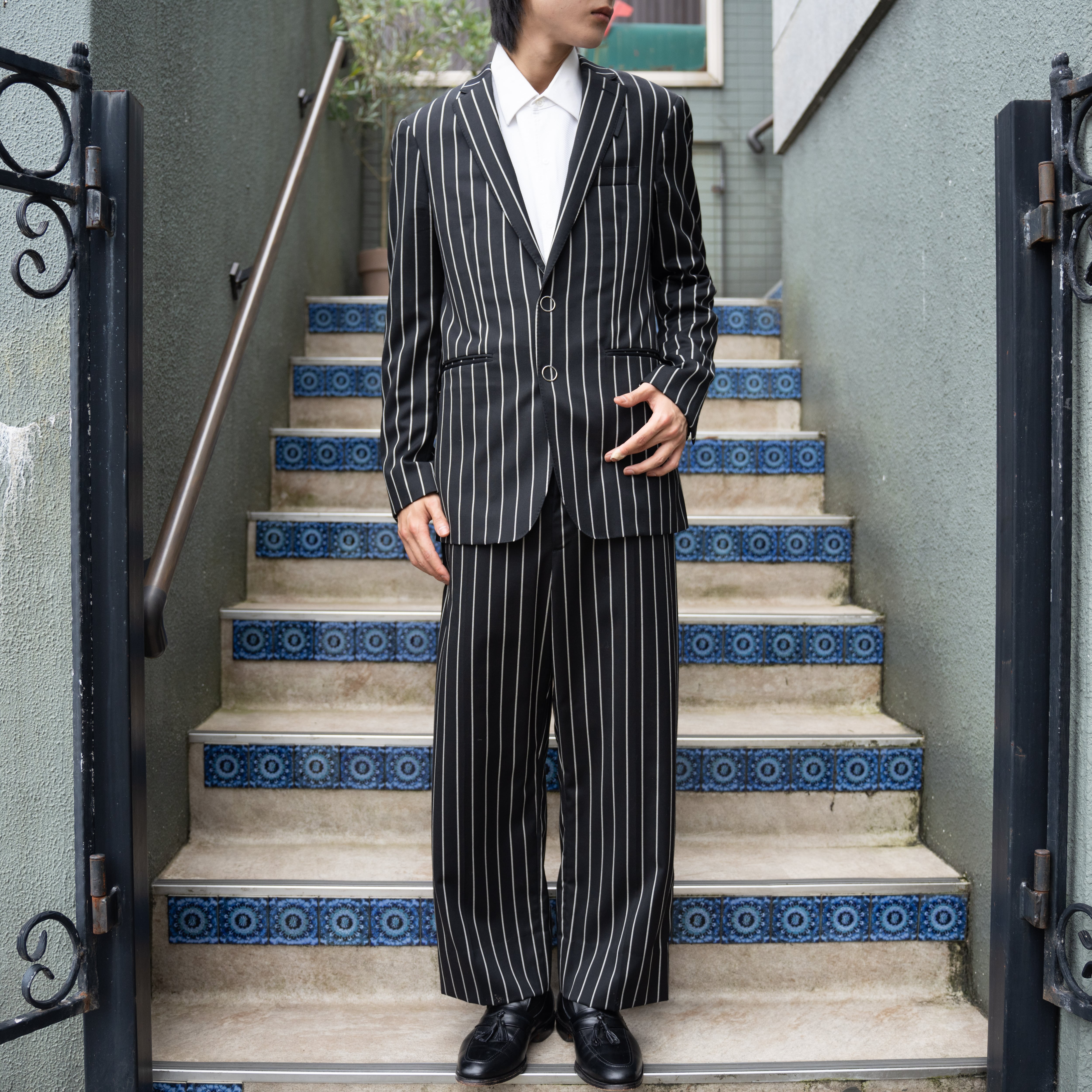 BURBERRY LONDON ENGLAND STRIPE PATTERNED SET UP SUIT MADE IN ITALY