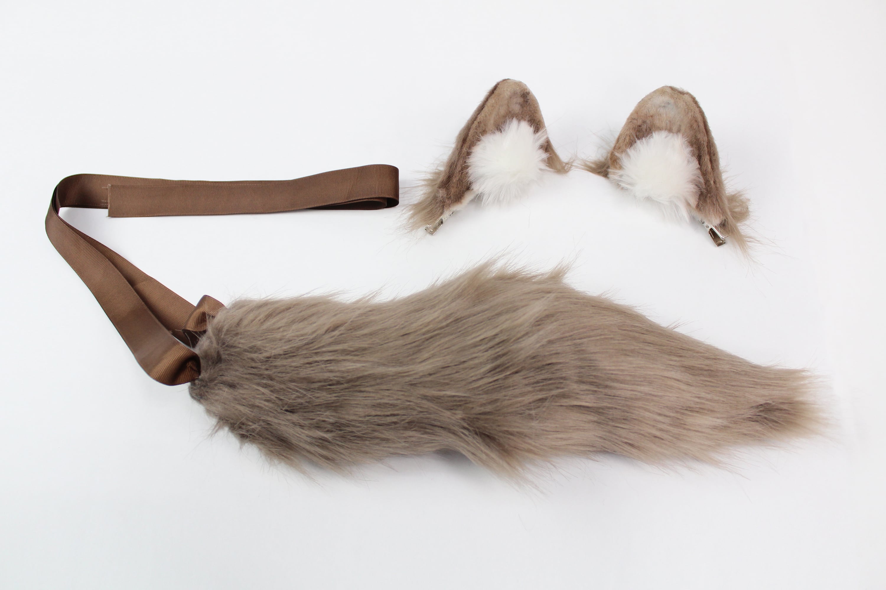 撮影用アイテム けもの 動物 アニマル しっぽ & 耳セット ☆ツイステの