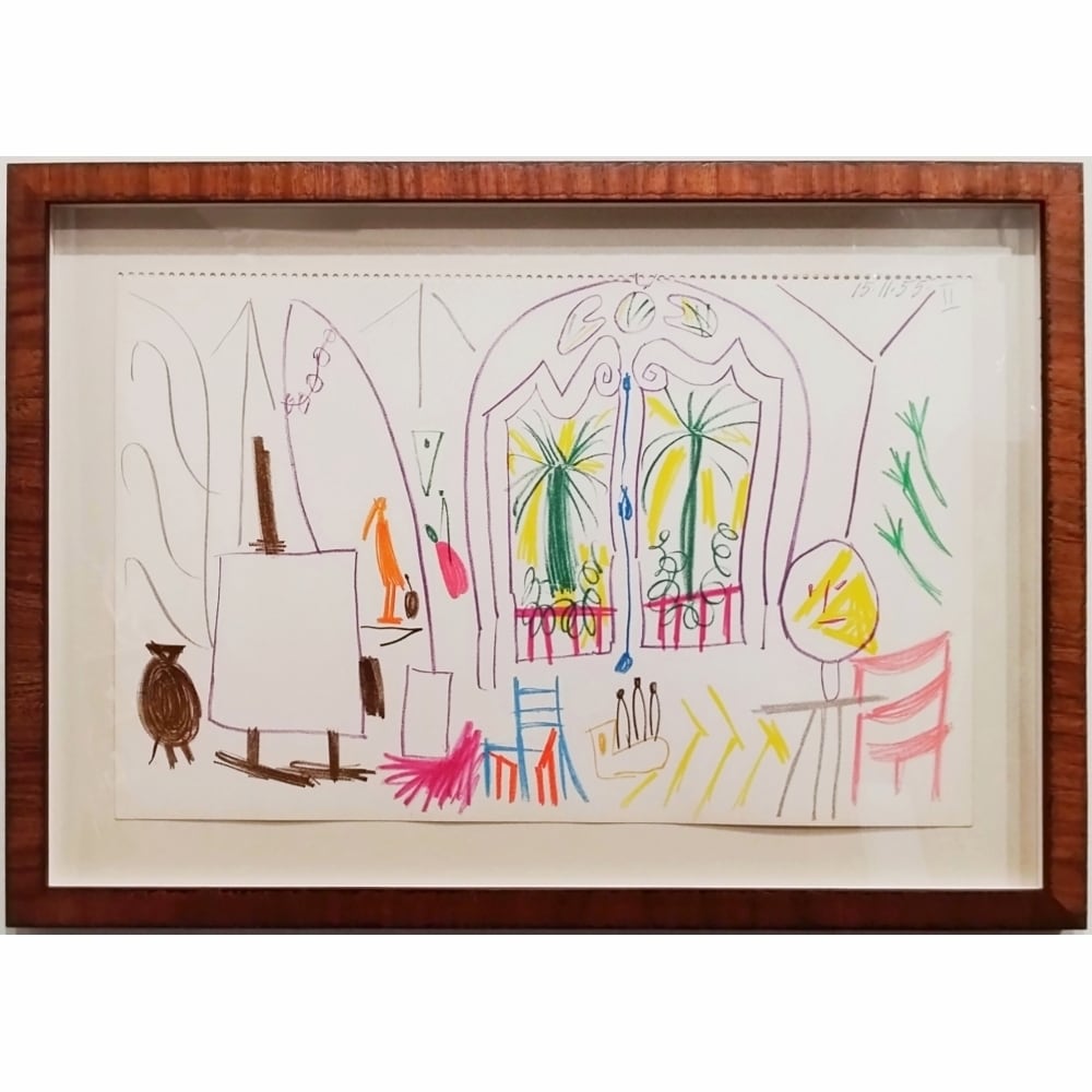 ピカソリトグラフ手書きナンバー入り絵