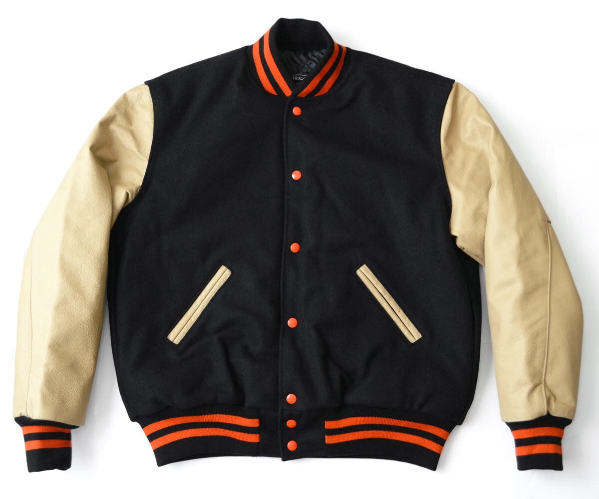 HOLLOWAY レザー/メルトン スタジャン 34色展開 ［VARSITY