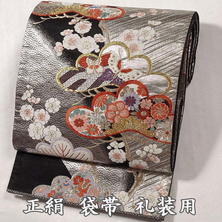 高級 袋帯 正絹 六通柄 西陣織 訪問着 留袖 色無地 フォーマル 約38万円