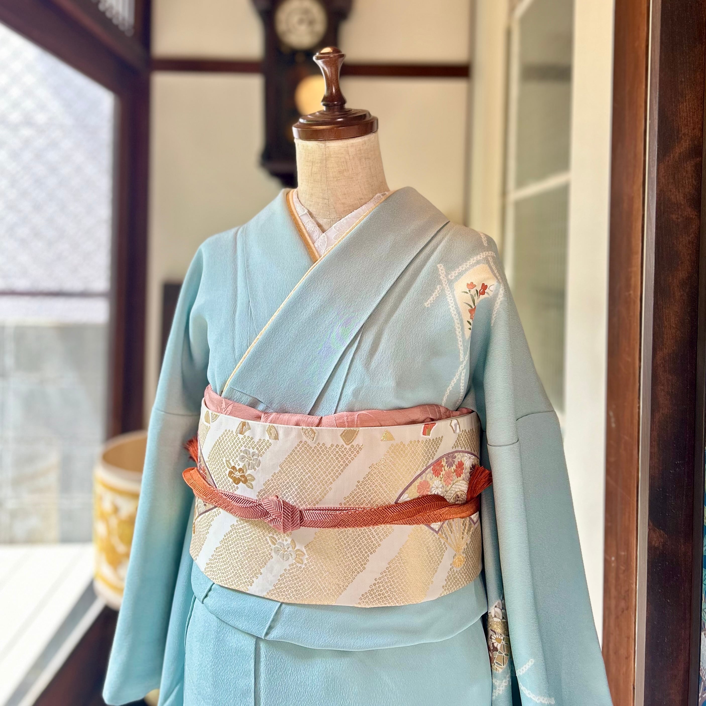 晴レの日の空色＊訪問着セット 礼装 七五三 卒業式 入学式 訪問着+袋帯