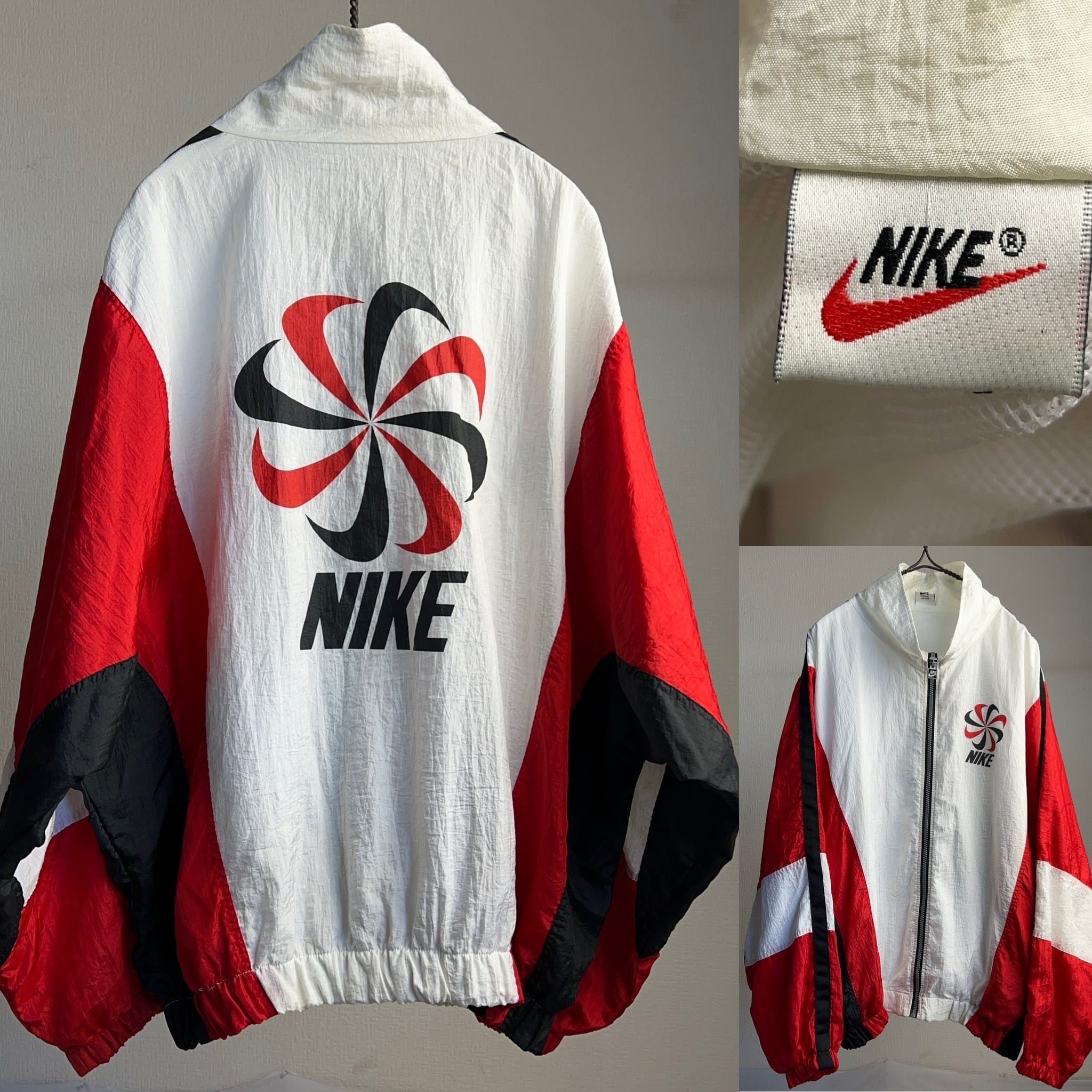 90's NIKE Nylon Jacket 90年代 風車 ナイキ ナイロンジャケット 銀