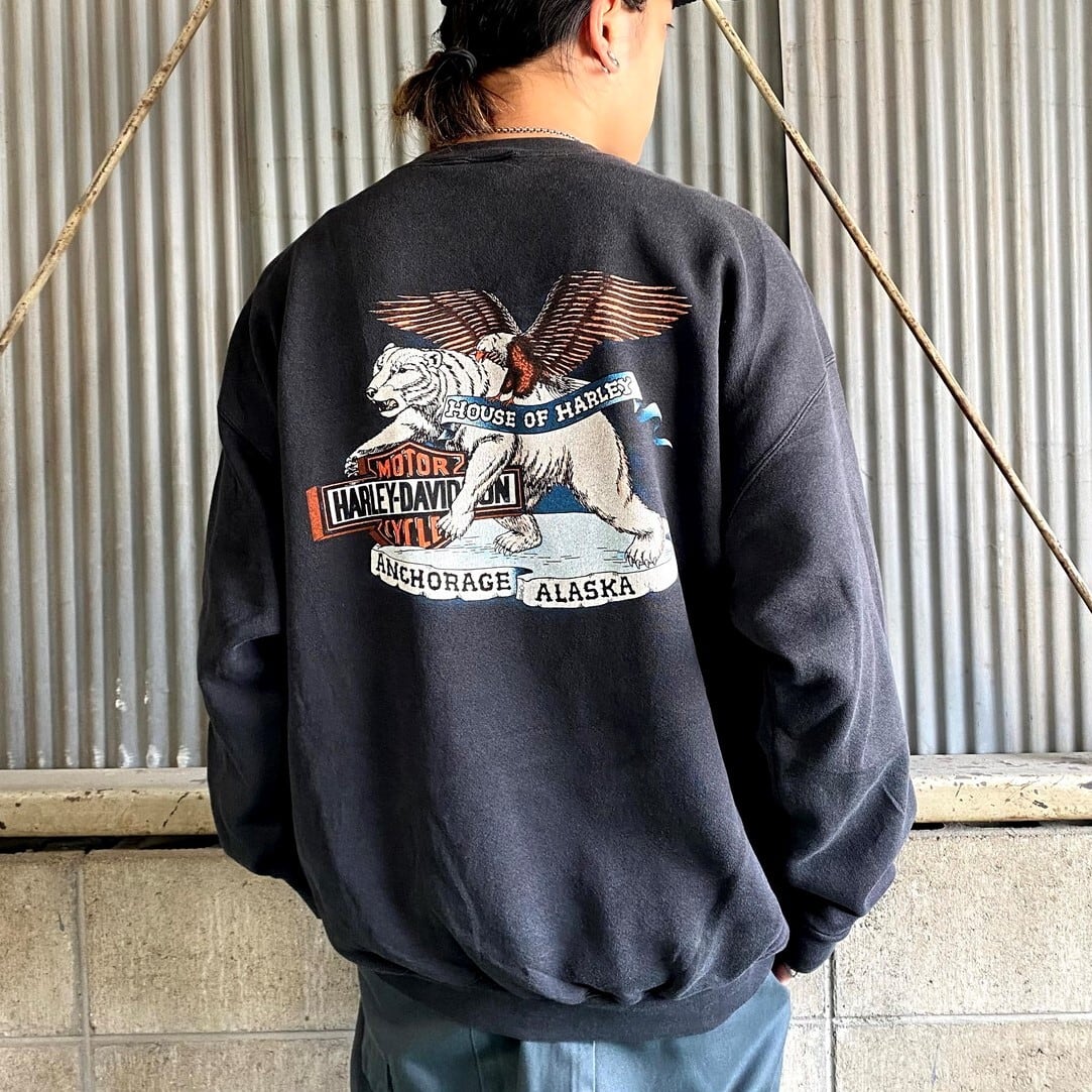 80年代 USA製 Harley-Davidson ハーレーダビッドソン バックプリント