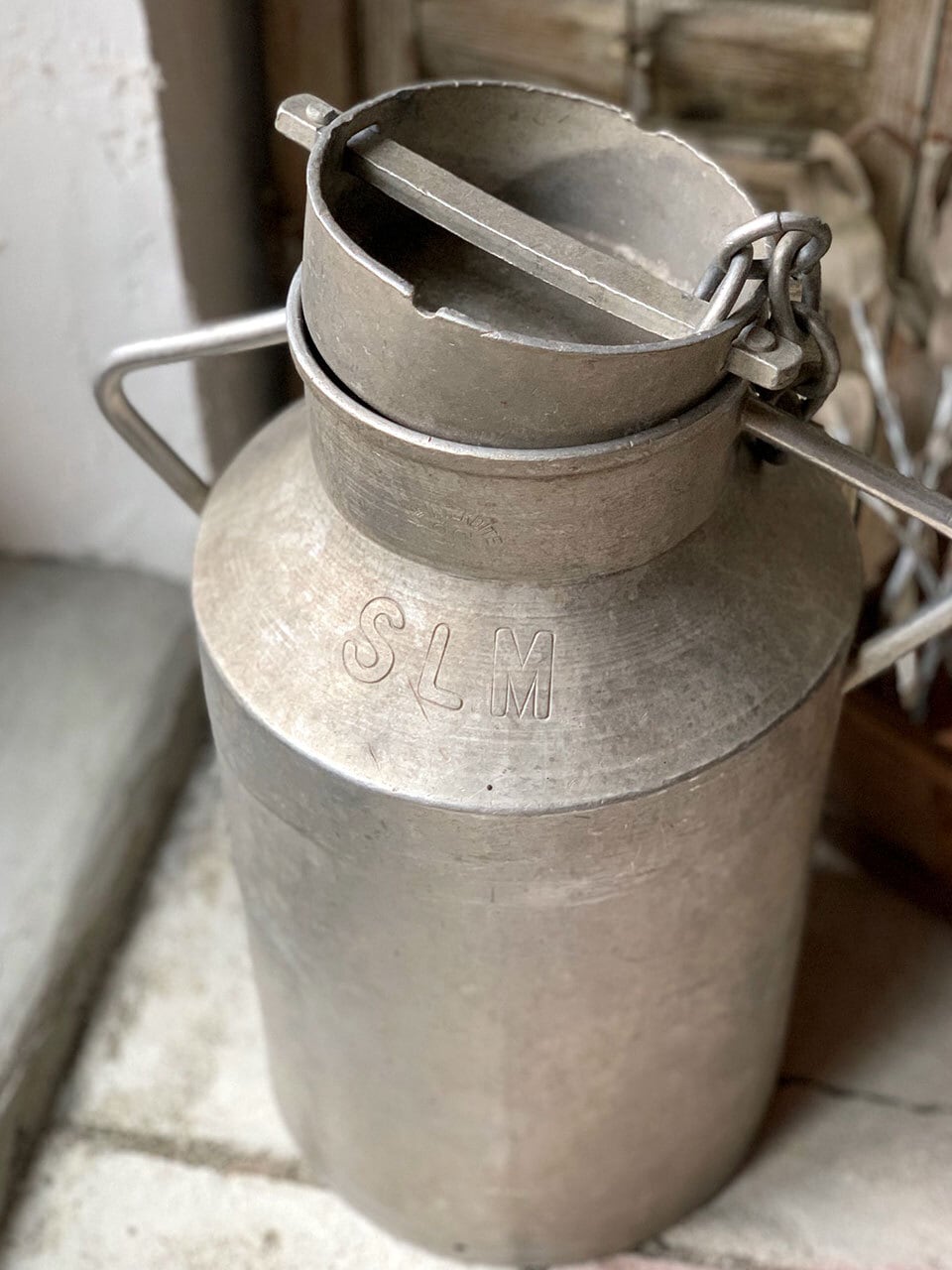 アルミ製 ミルク缶 蓋付き | Brocante de La Cocotte （フランス