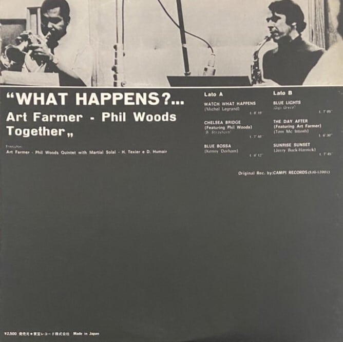 Art Farmer - Phil Woods – What Happens ? | FISH FOR RECORDS